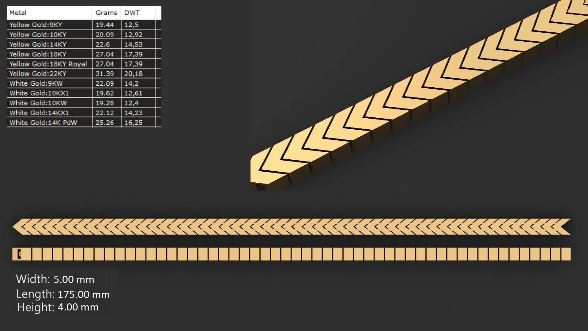 54 LINK CHAIN BRACELT FOR BOYS  3D print model_16