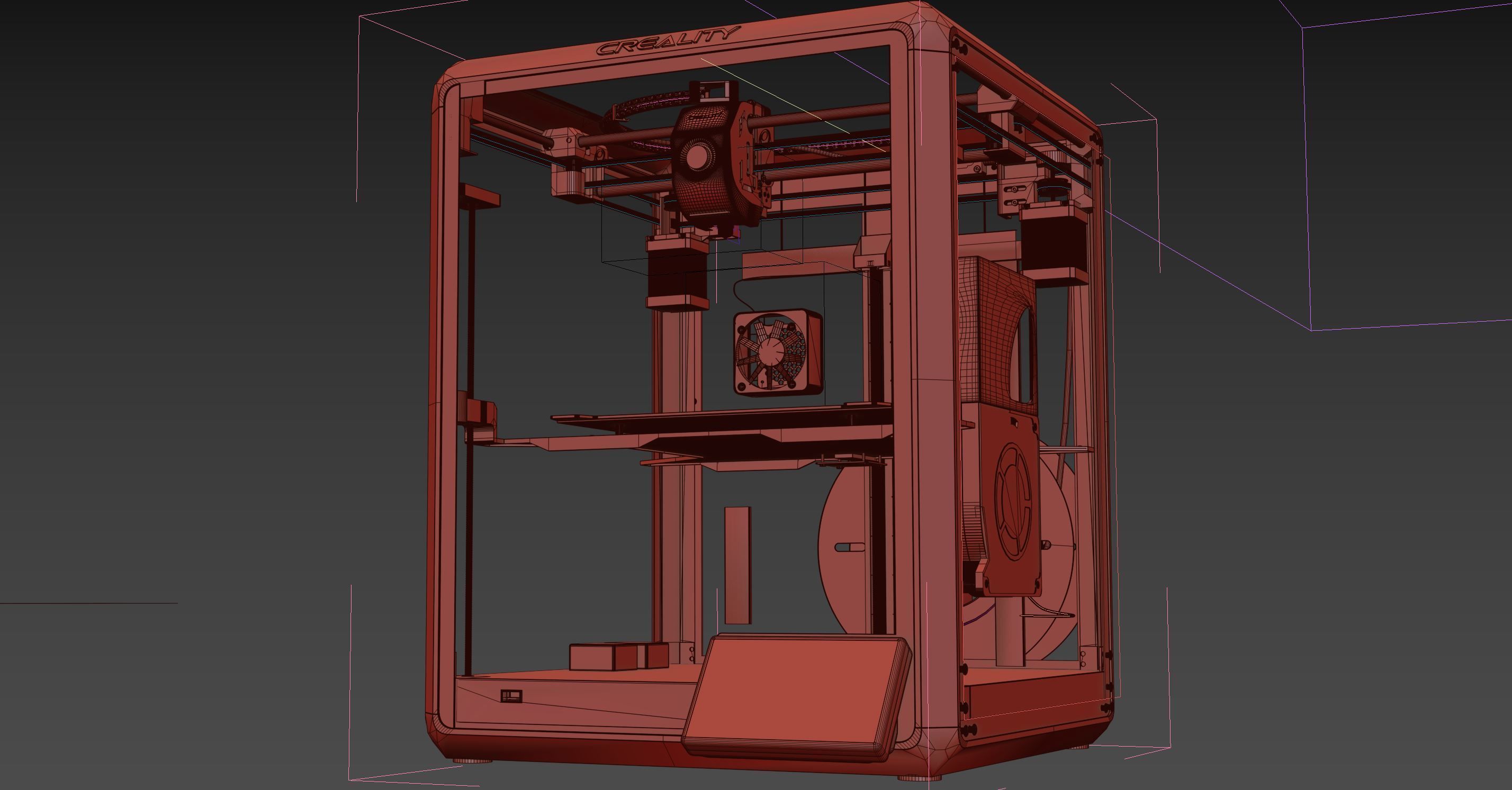 Creality K1 3D Printer Low-poly 3D model_8