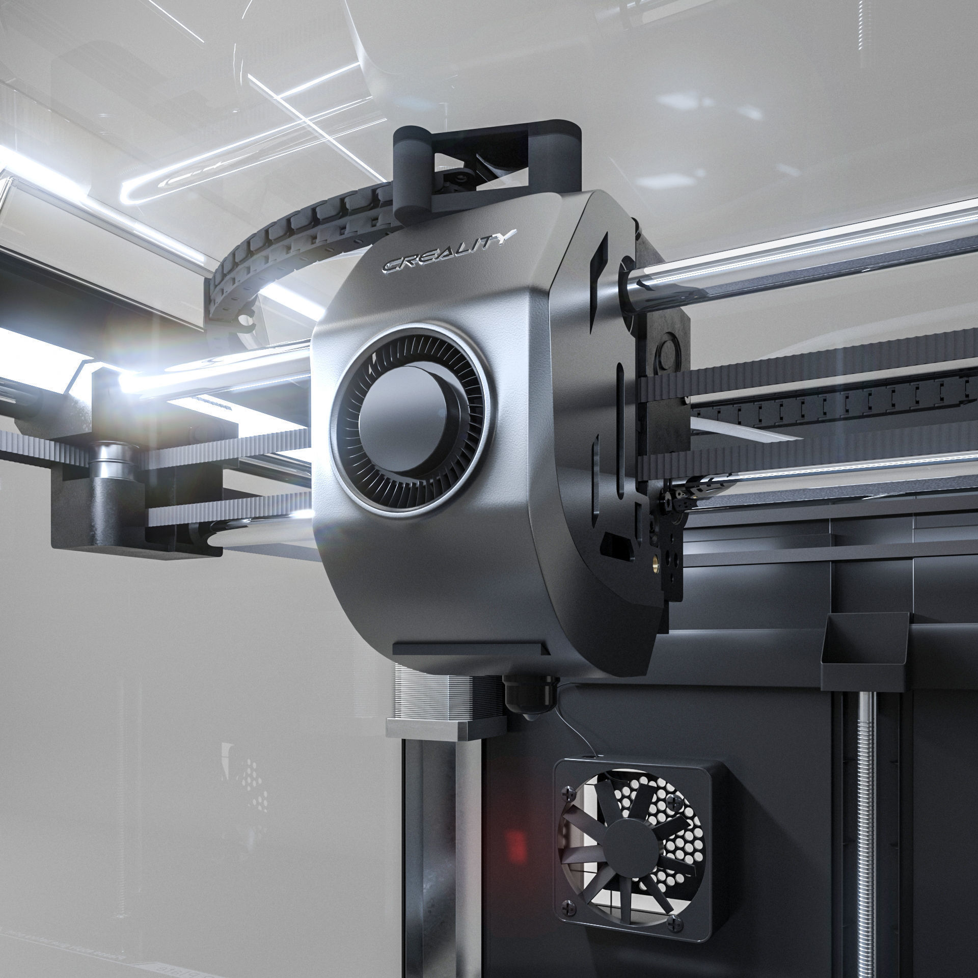 Creality K1 3D Printer Low-poly 3D model_3