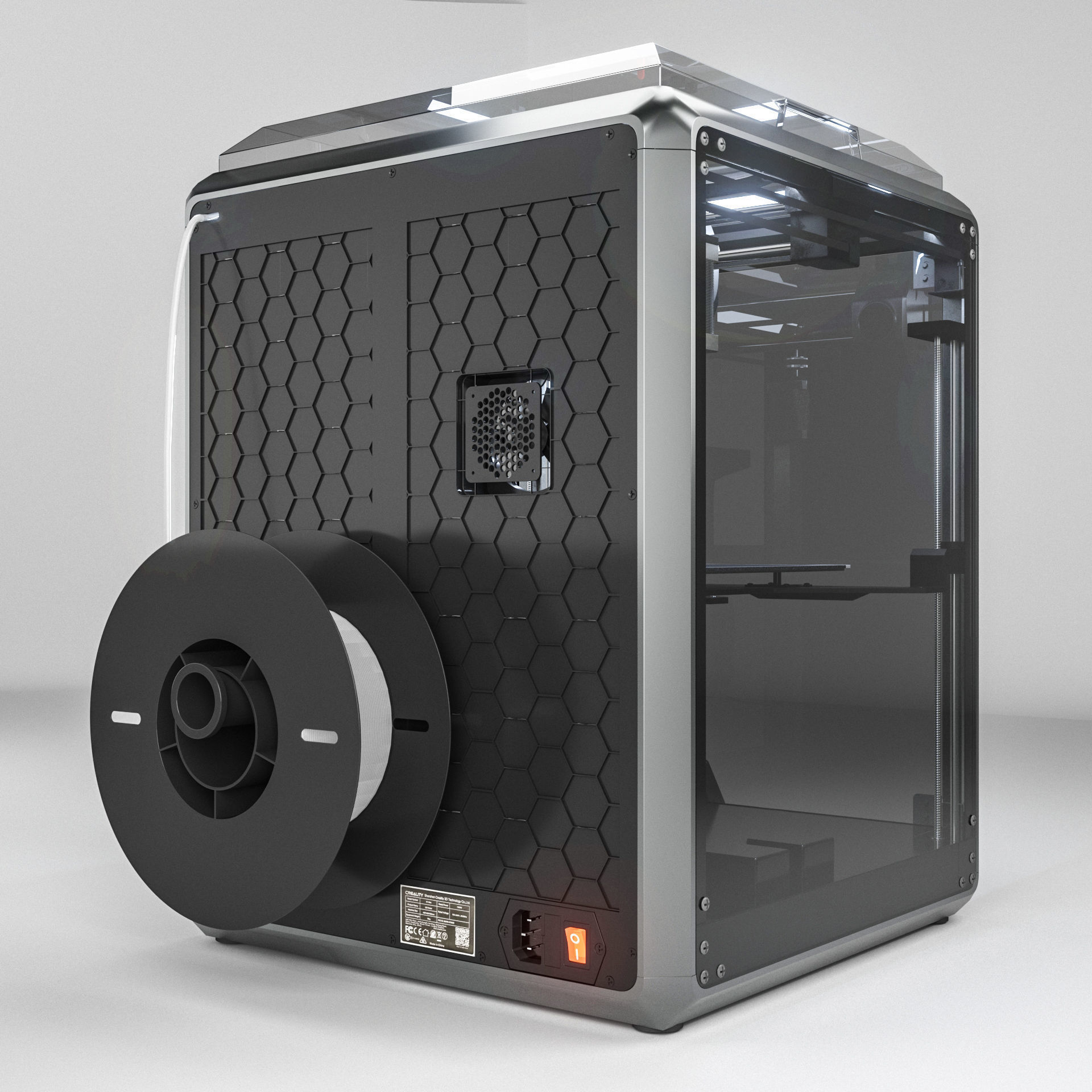 Creality K1 3D Printer Low-poly 3D model_2