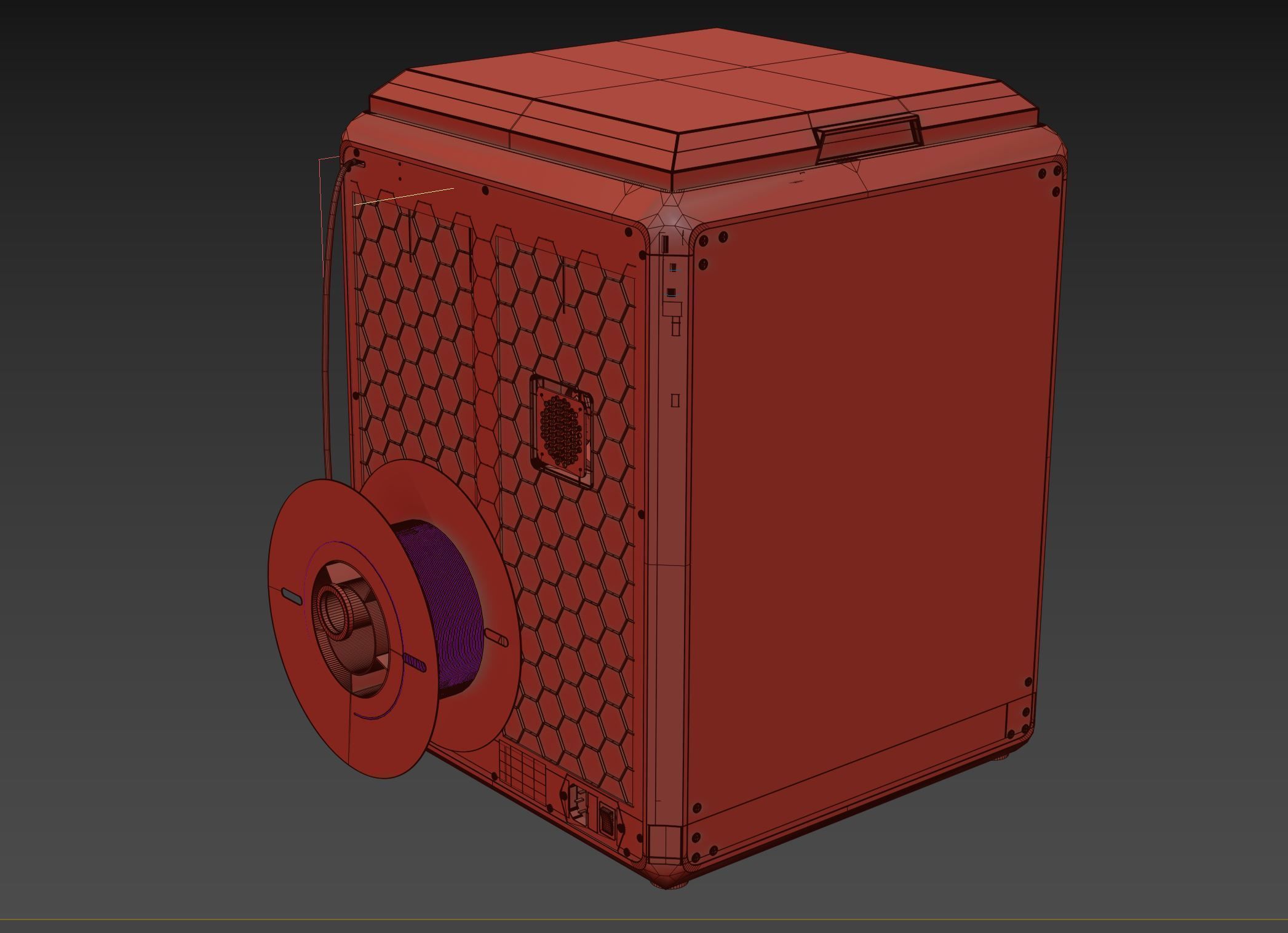 Creality K1 3D Printer Low-poly 3D model_6