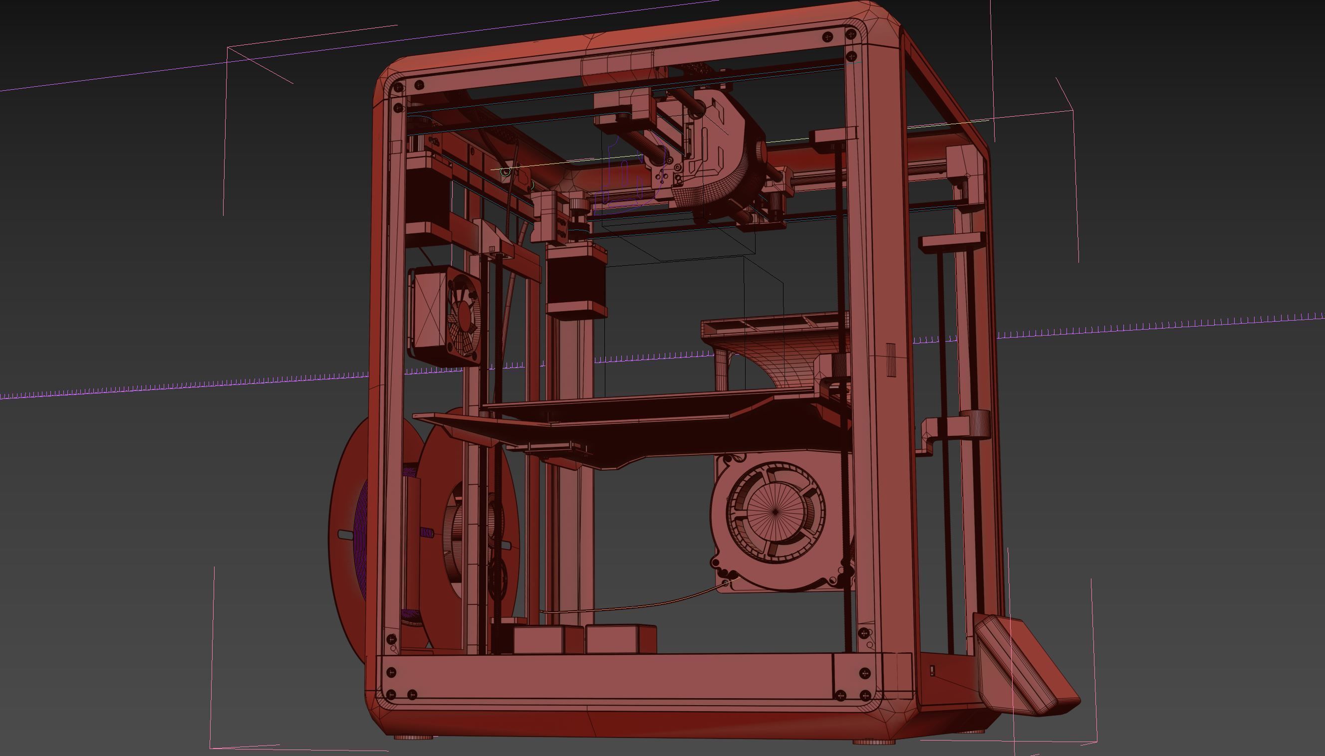 Creality K1 3D Printer Low-poly 3D model_10
