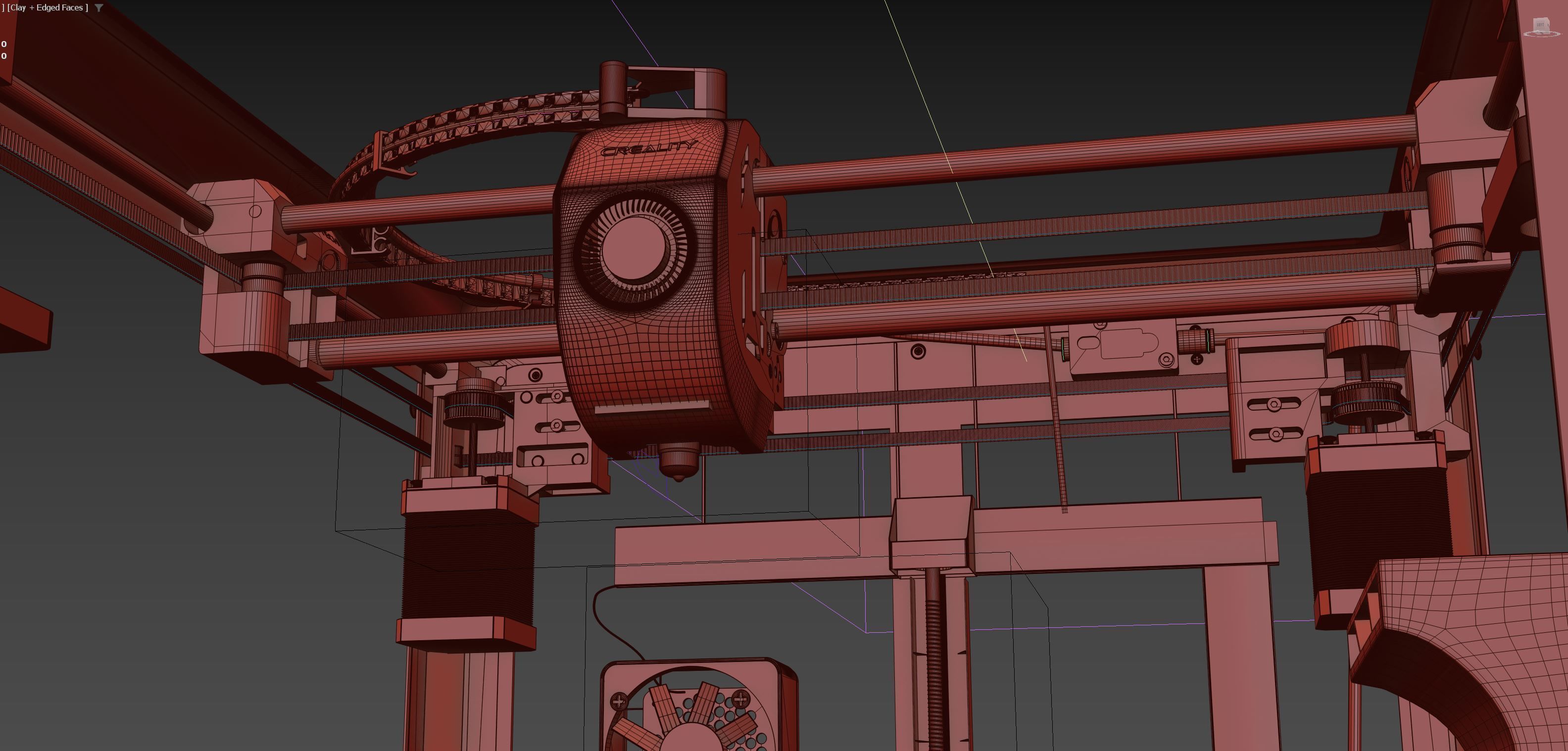 Creality K1 3D Printer Low-poly 3D model_9