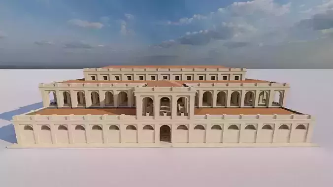 Commercial building-building classic 3D model