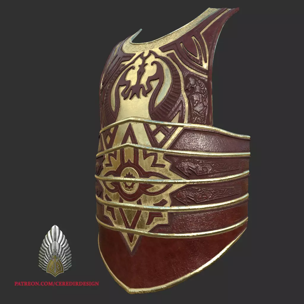Theoden Chest Armor lord of the rings 3D DIGITAL DOWNLOAD 3D print model