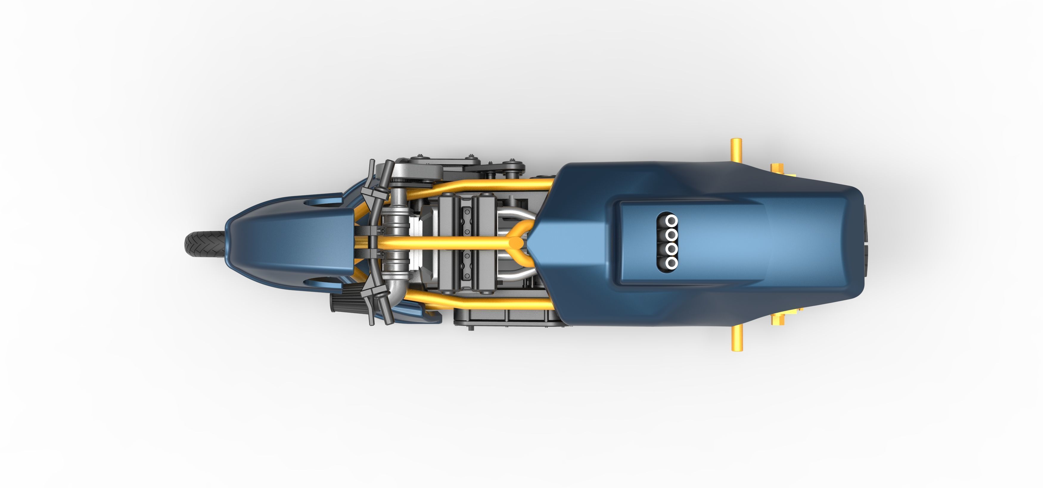 Top fuel Dirt dragster motorcycle Scale 1 to 25 3D print model_11