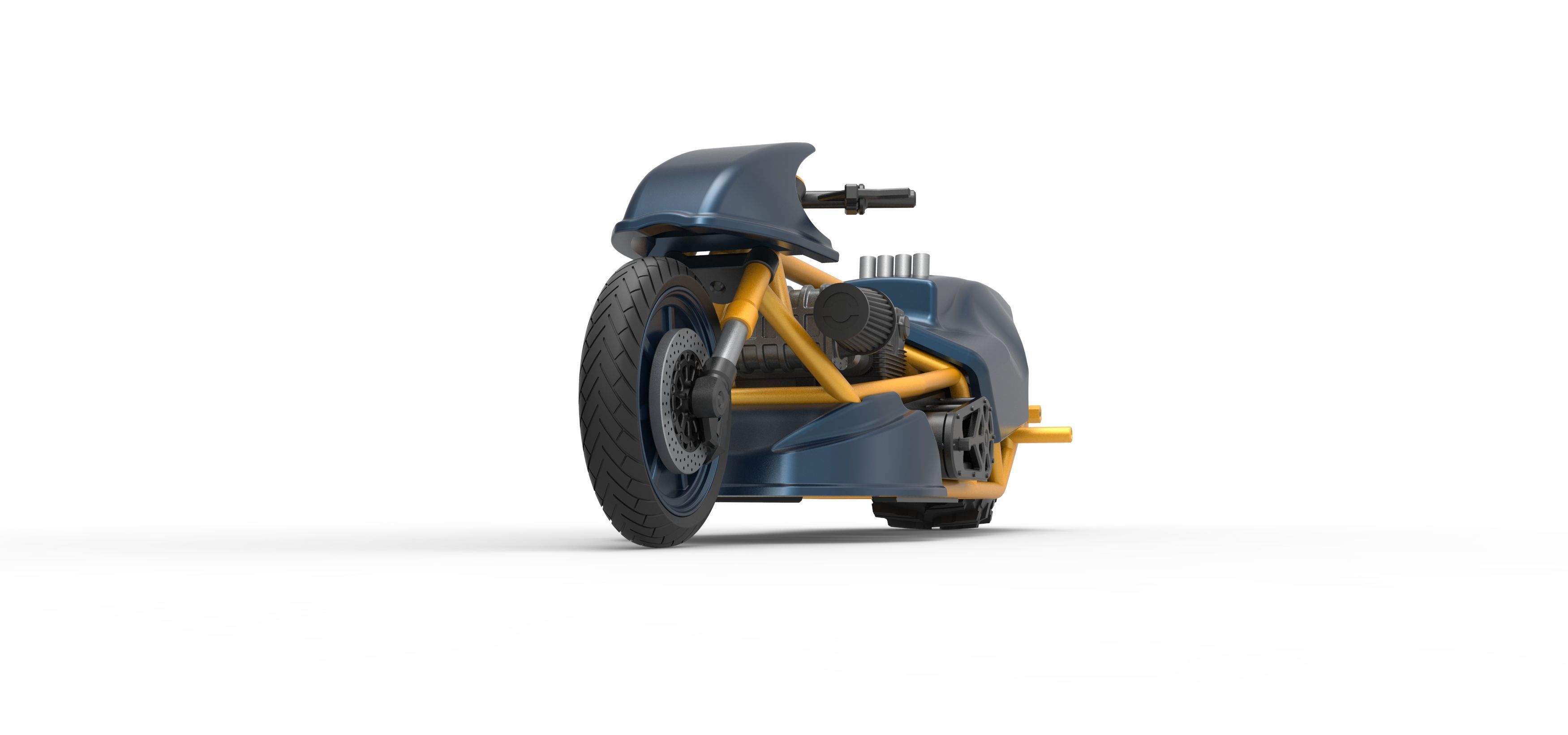 Top fuel Dirt dragster motorcycle Scale 1 to 25 3D print model_6