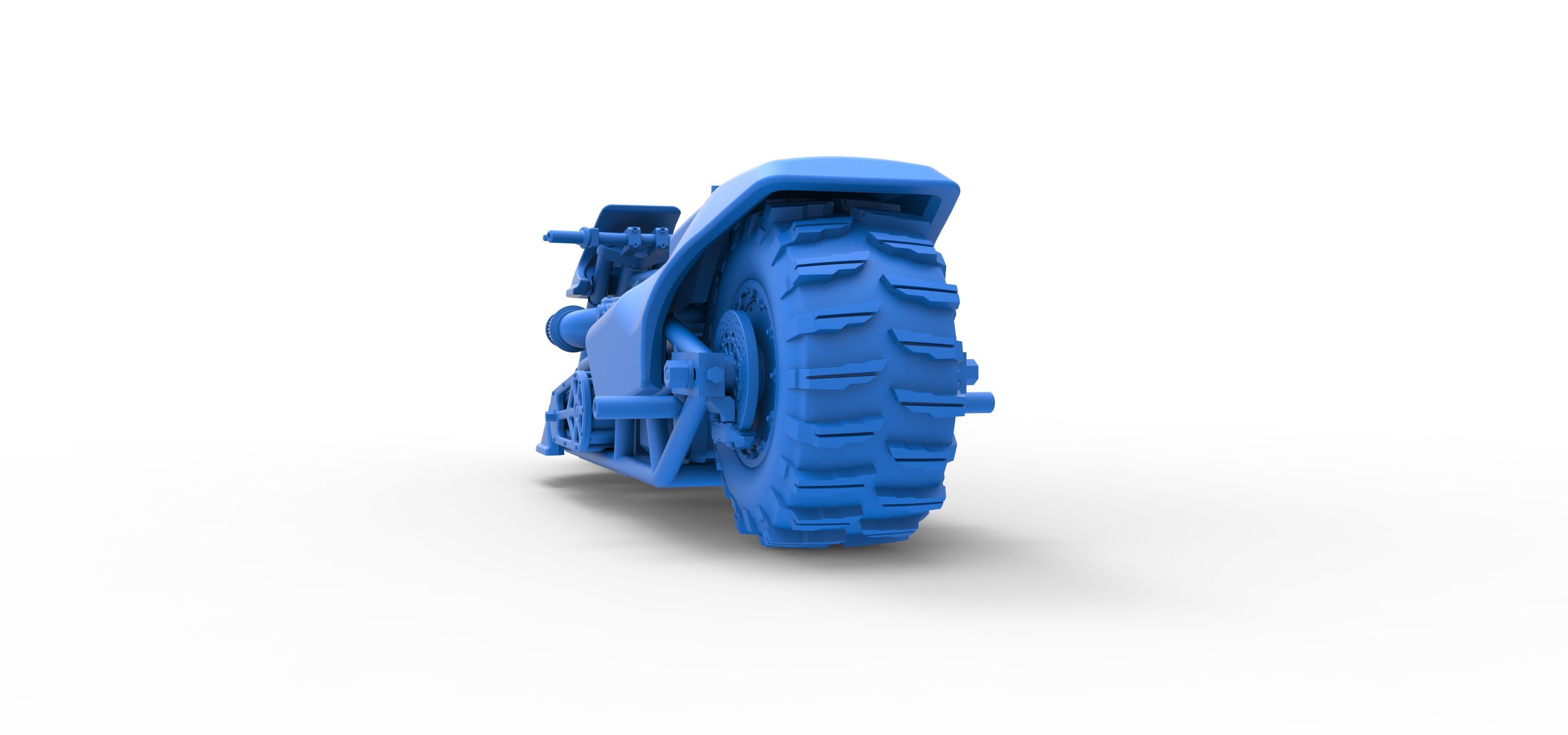 Top fuel Dirt dragster motorcycle Scale 1 to 25 3D print model_42