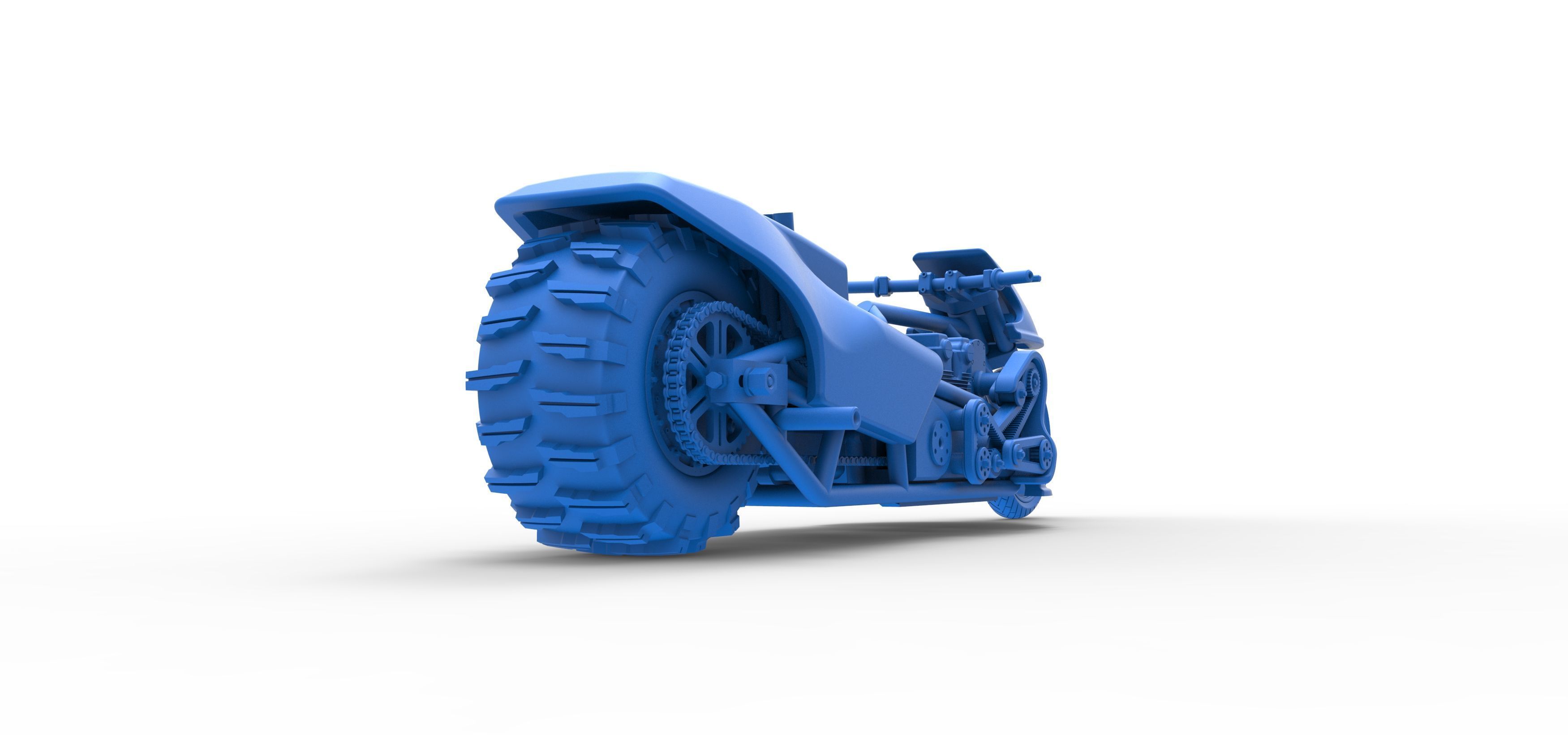 Top fuel Dirt dragster motorcycle Scale 1 to 25 3D print model_46