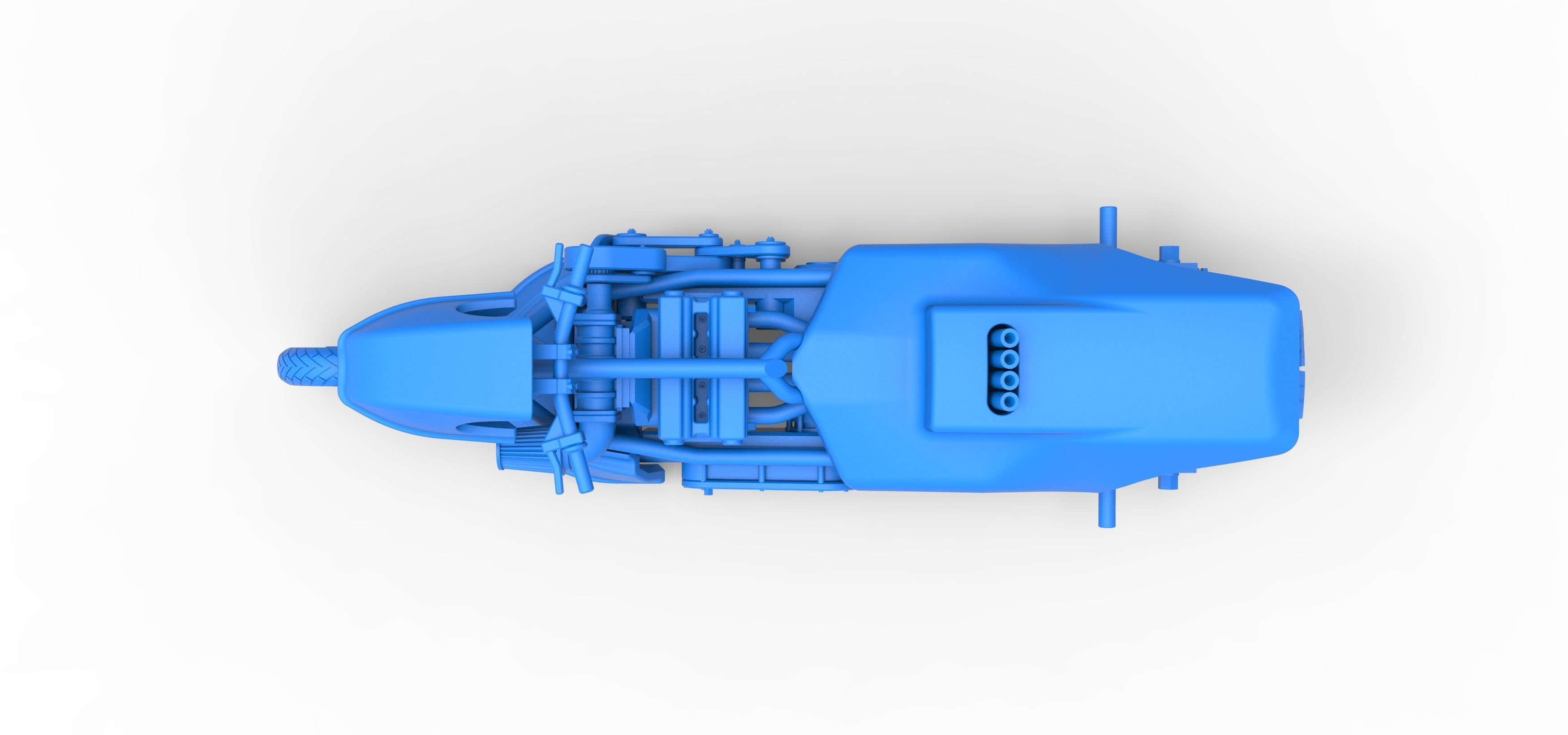 Top fuel Dirt dragster motorcycle Scale 1 to 25 3D print model_38