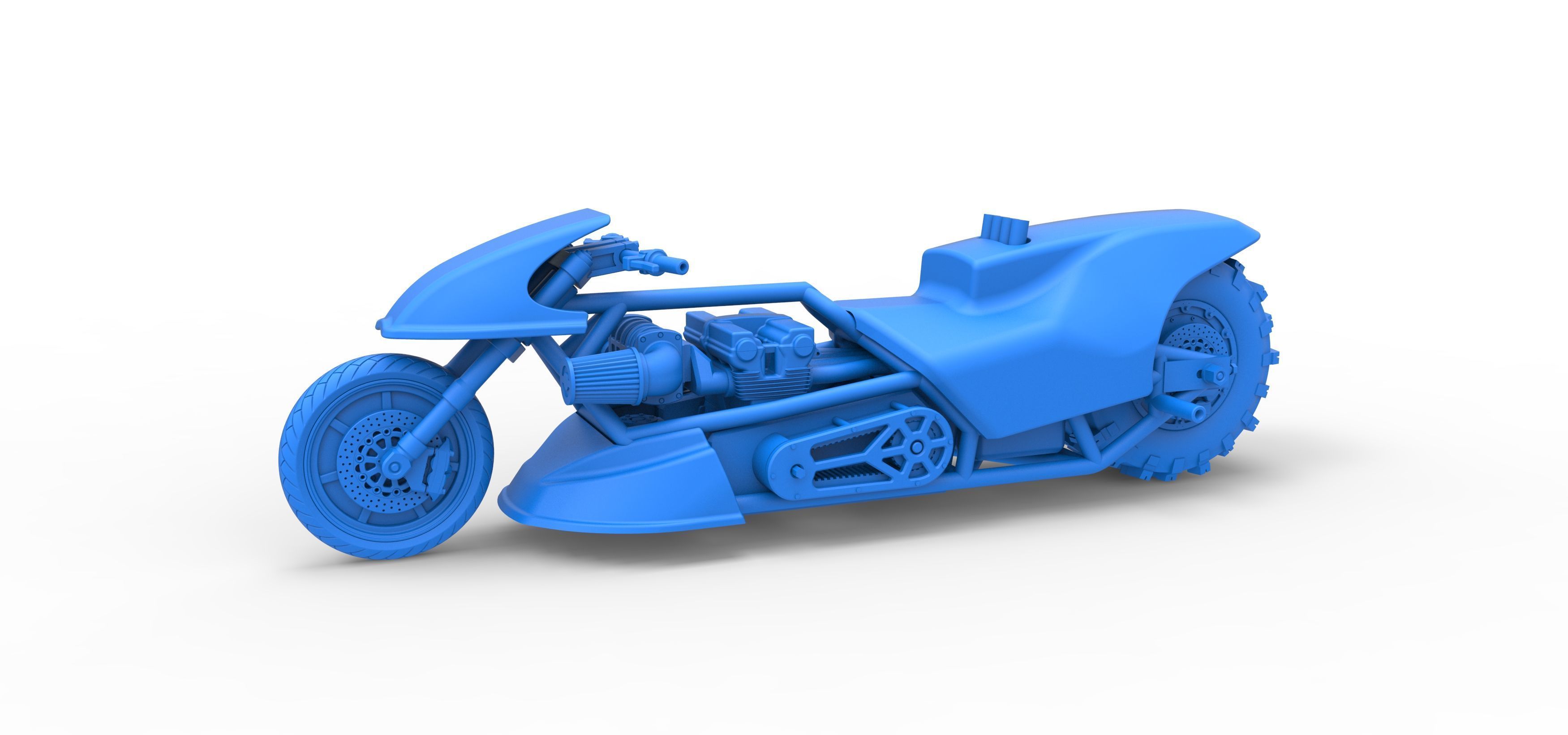 Top fuel Dirt dragster motorcycle Scale 1 to 25 3D print model_28