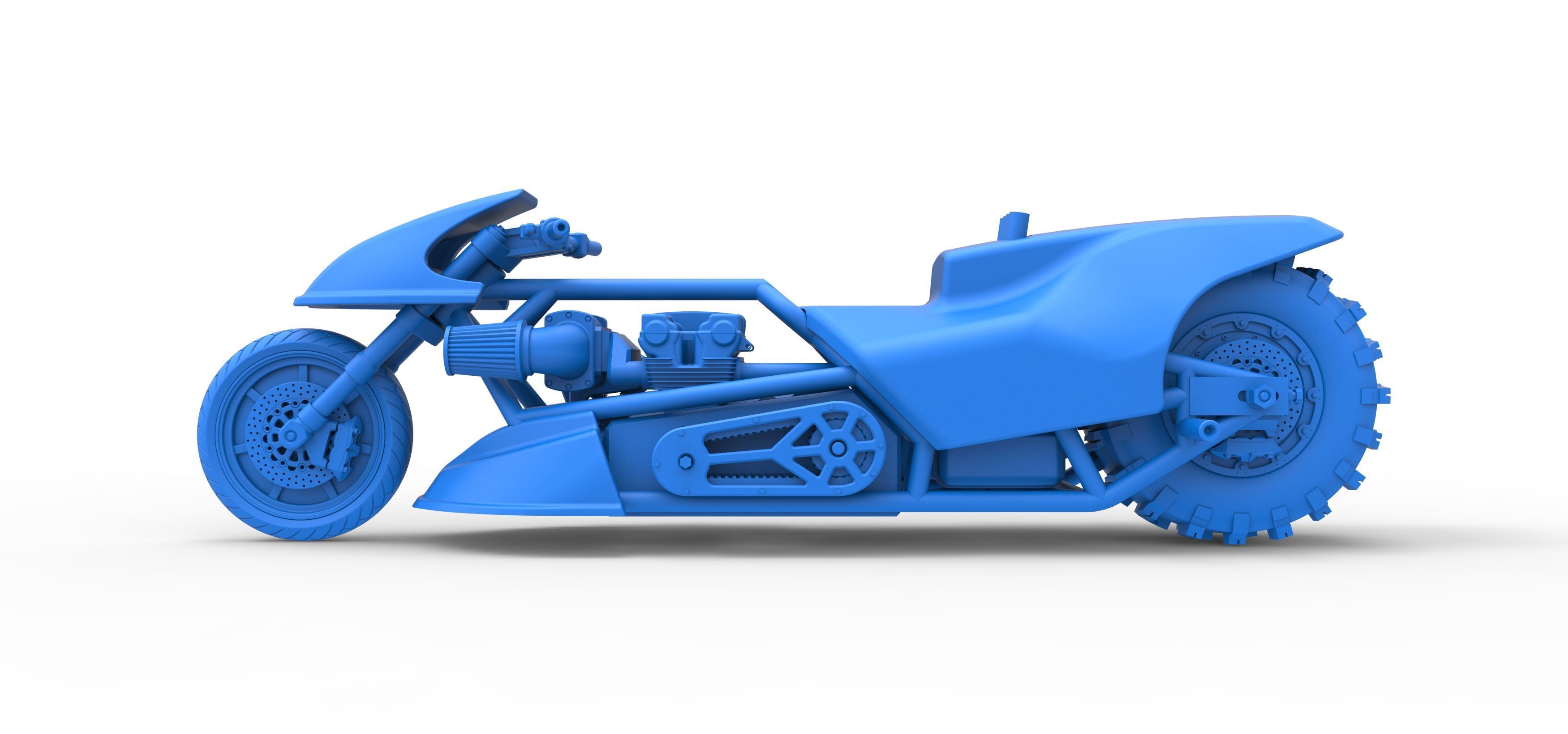 Top fuel Dirt dragster motorcycle Scale 1 to 25 3D print model_36