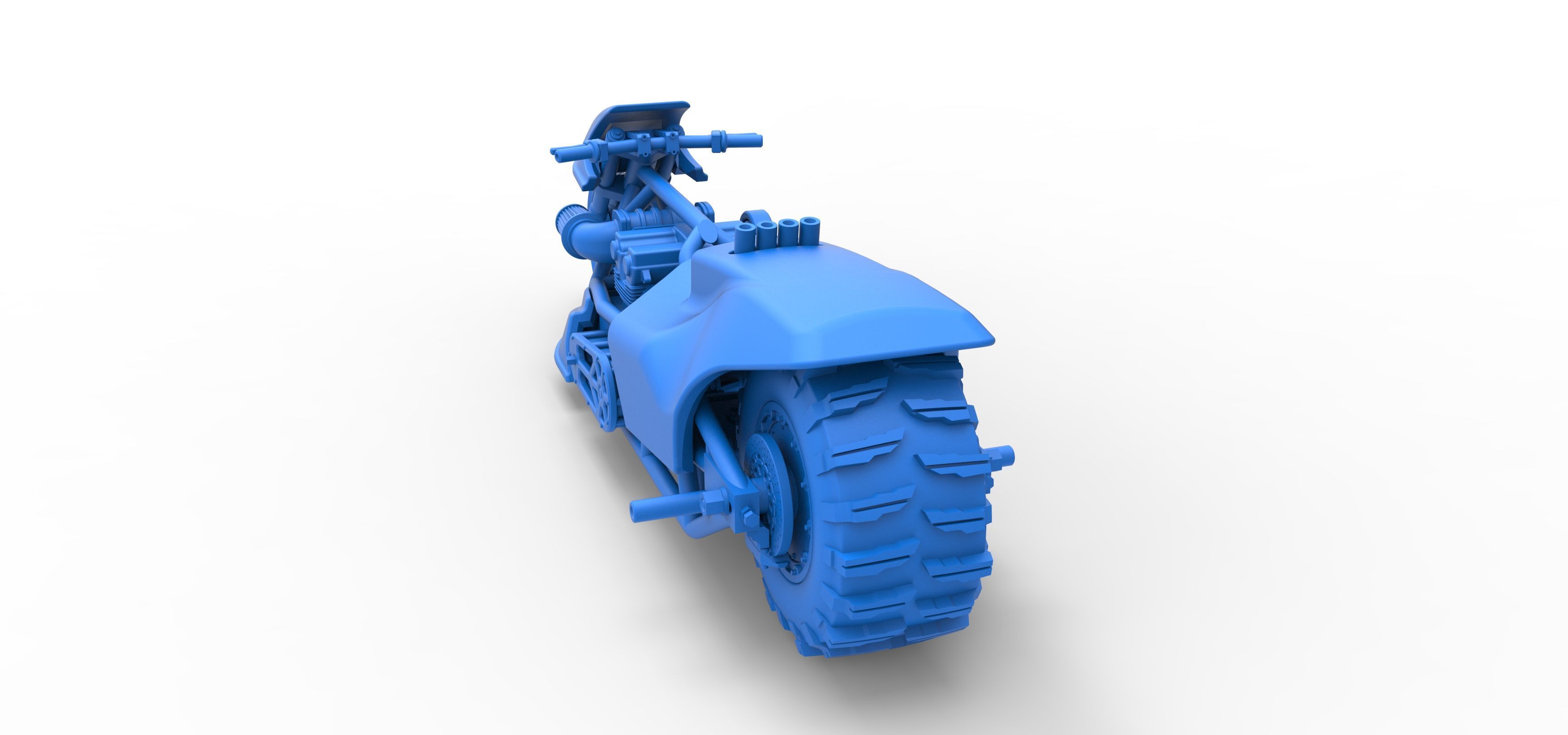 Top fuel Dirt dragster motorcycle Scale 1 to 25 3D print model_41