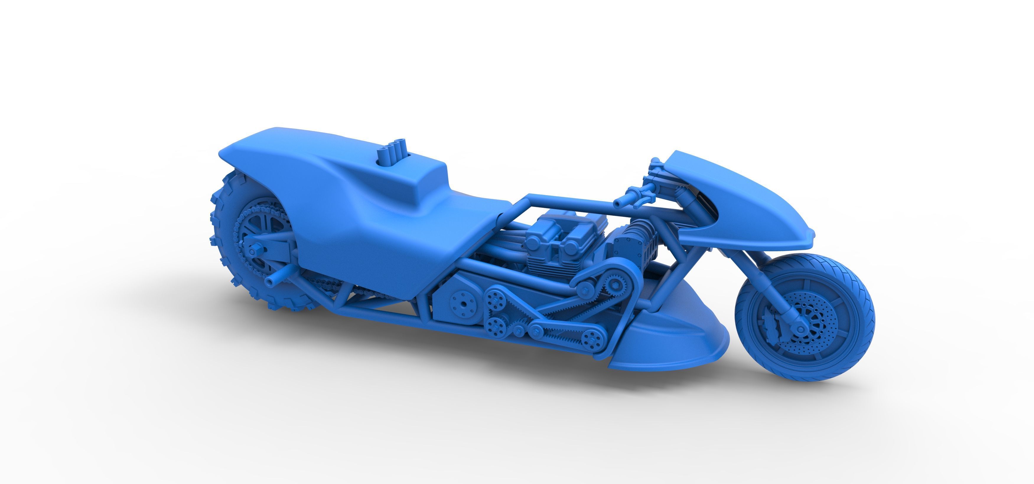Top fuel Dirt dragster motorcycle Scale 1 to 25 3D print model_51