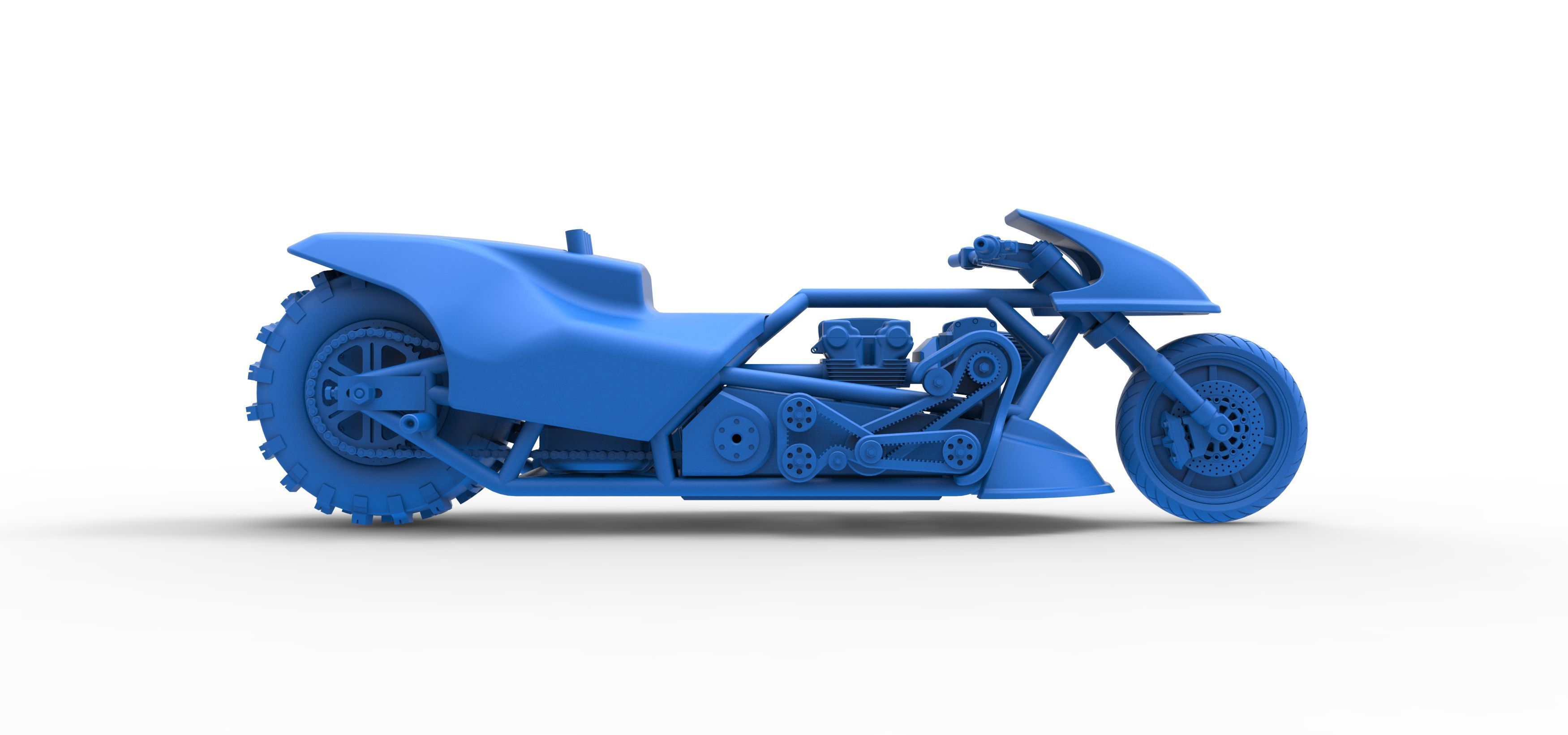 Top fuel Dirt dragster motorcycle Scale 1 to 25 3D print model_49