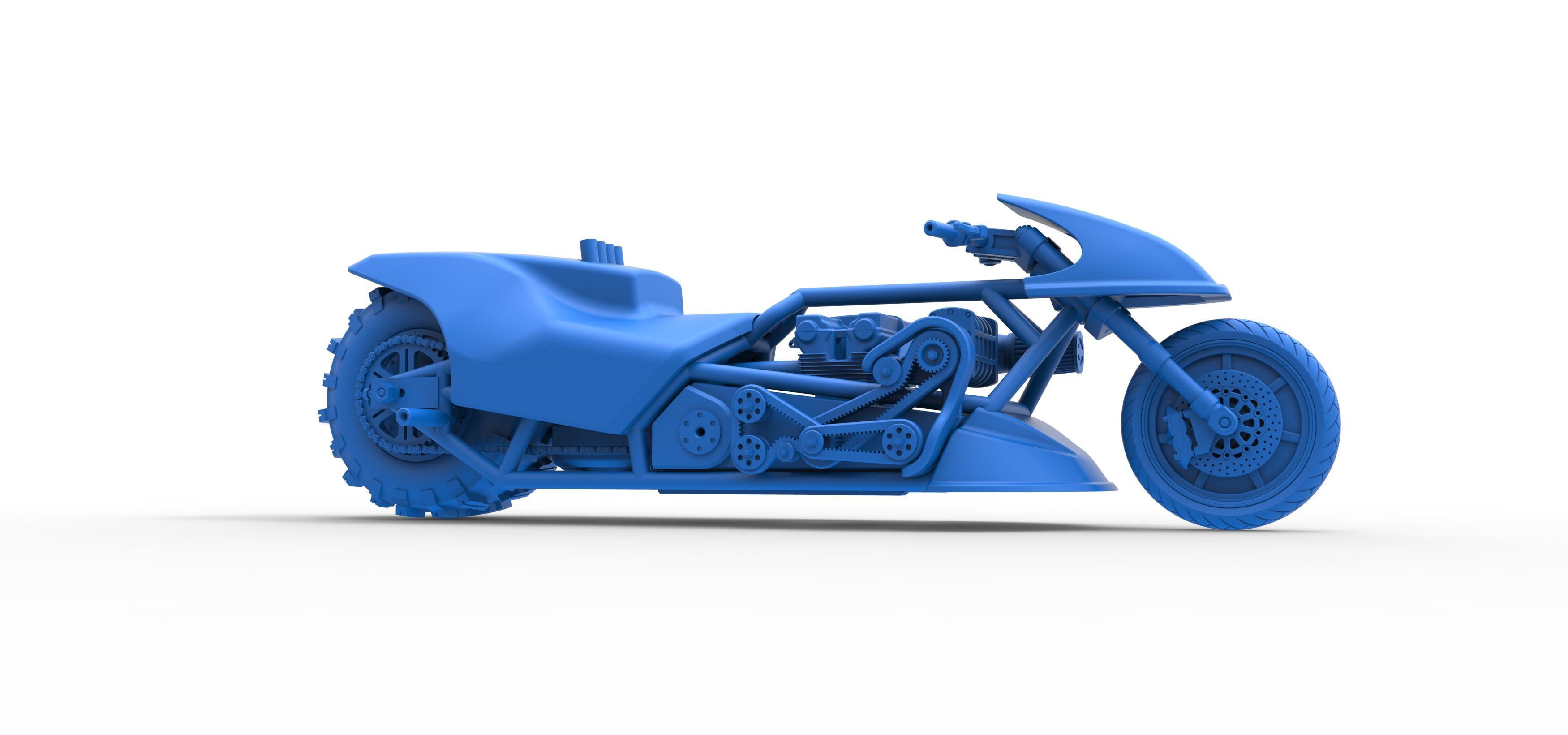Top fuel Dirt dragster motorcycle Scale 1 to 25 3D print model_52
