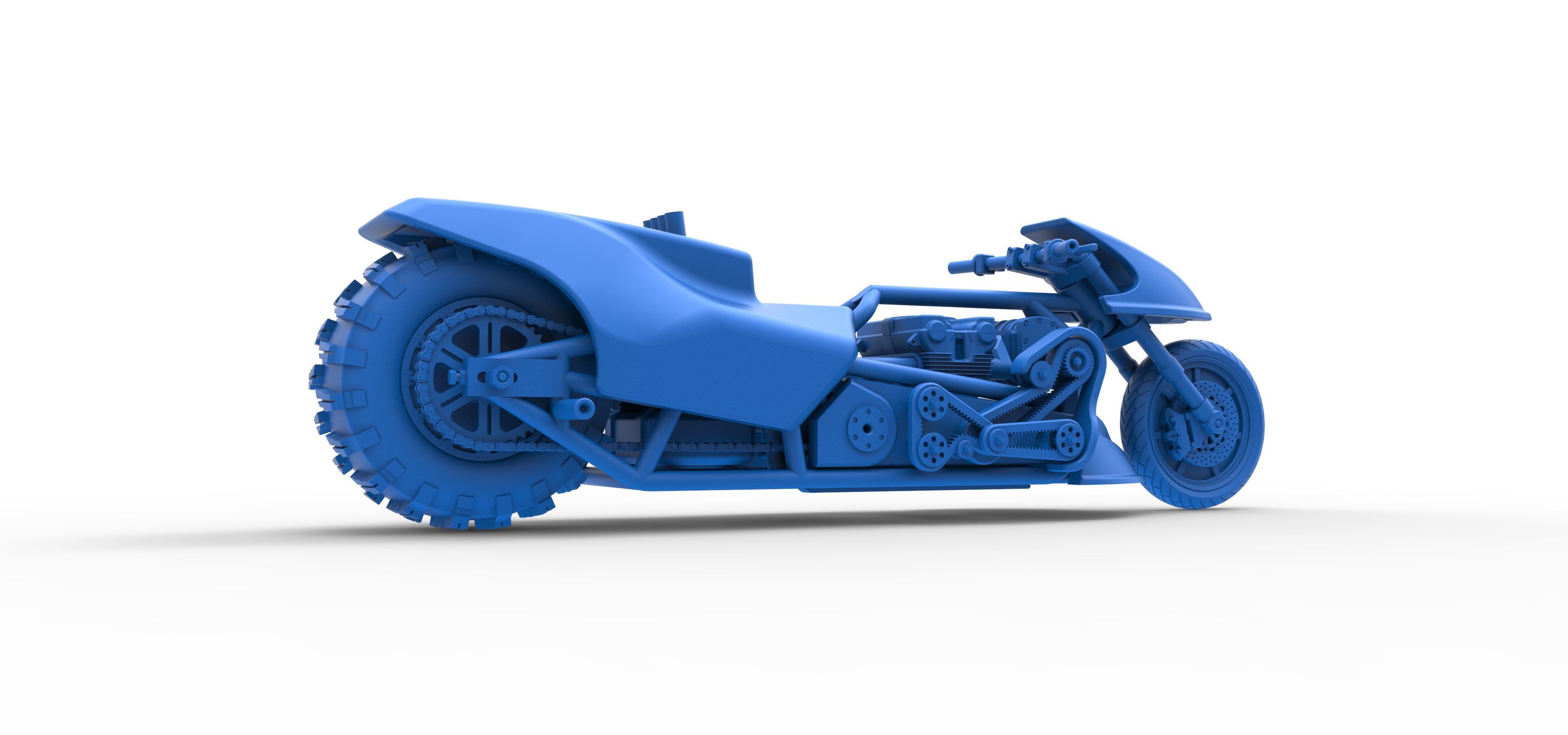 Top fuel Dirt dragster motorcycle Scale 1 to 25 3D print model_48