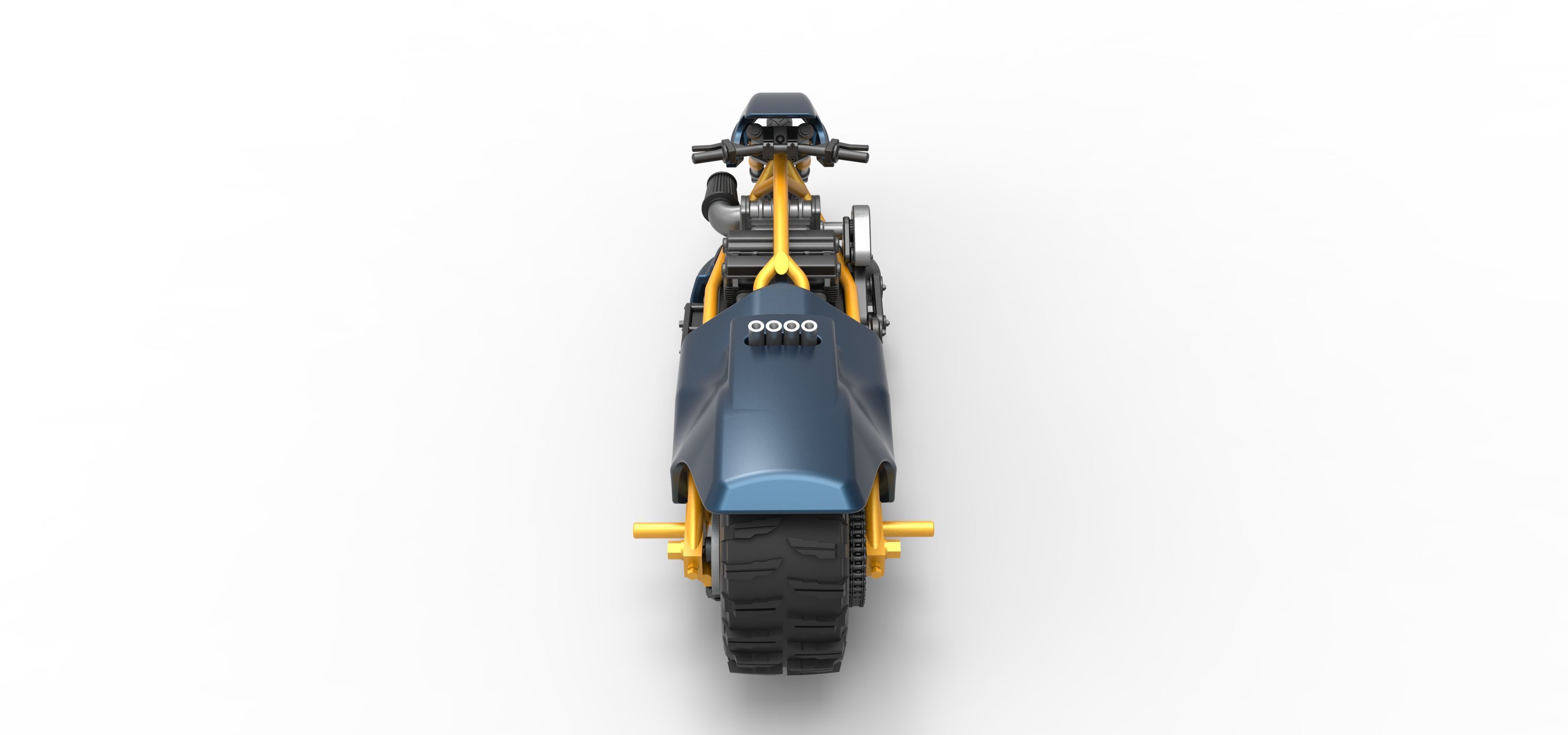 Top fuel Dirt dragster motorcycle Scale 1 to 25 3D print model_17