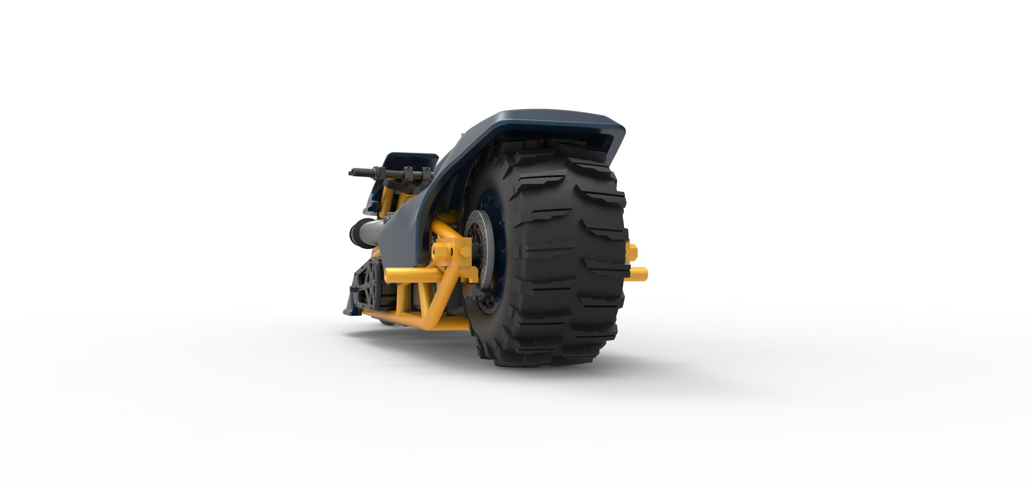 Top fuel Dirt dragster motorcycle Scale 1 to 25 3D print model_15