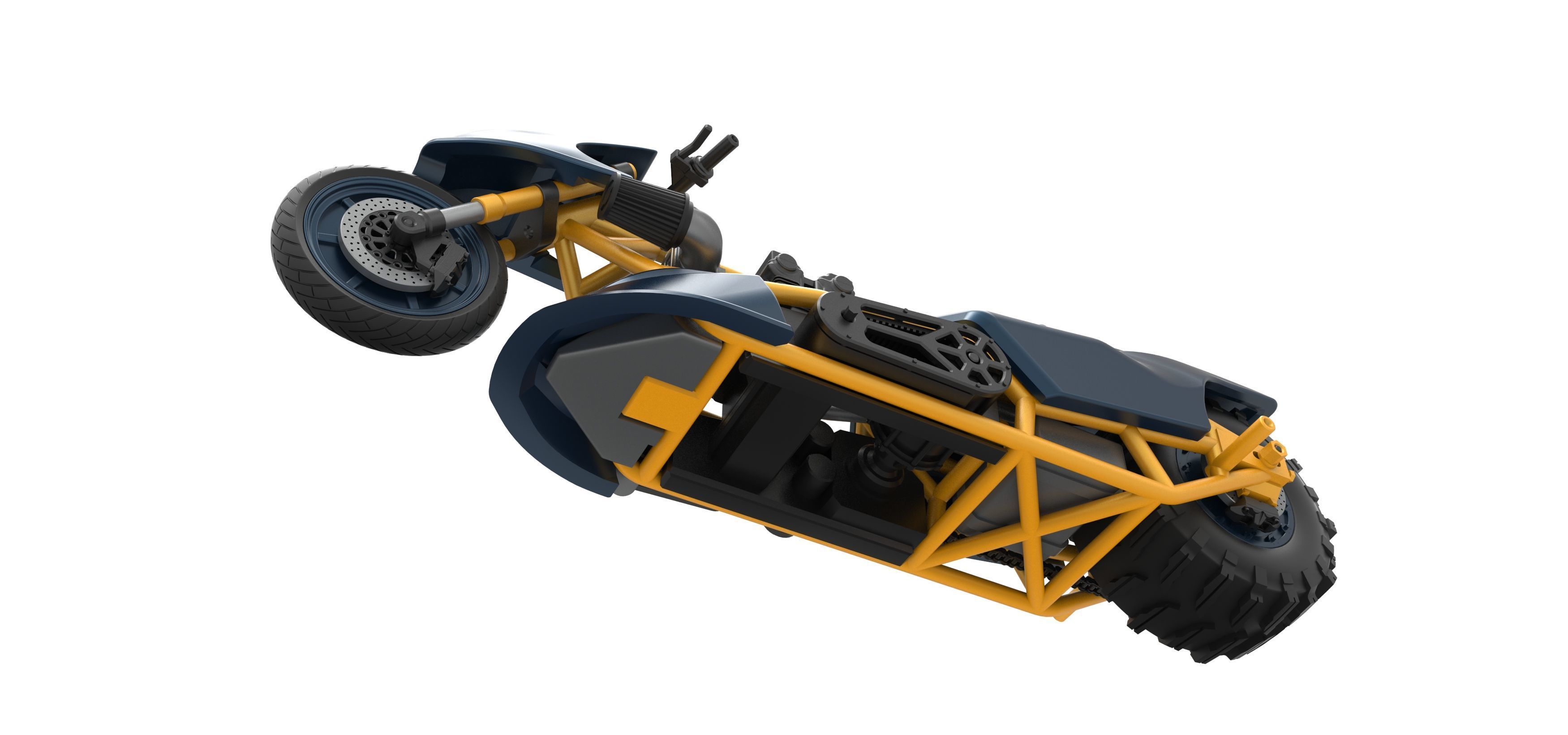 Top fuel Dirt dragster motorcycle Scale 1 to 25 3D print model_3