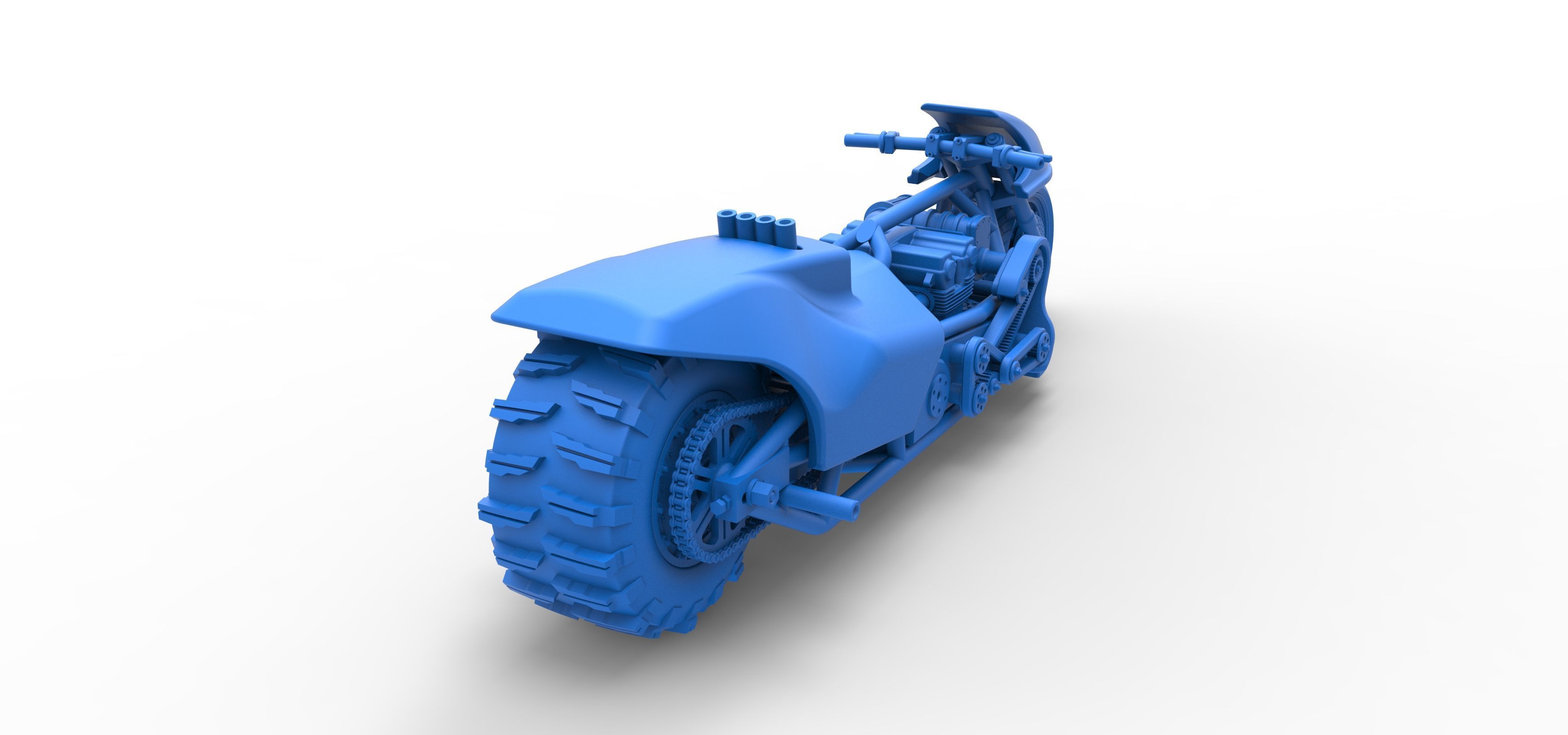 Top fuel Dirt dragster motorcycle Scale 1 to 25 3D print model_45