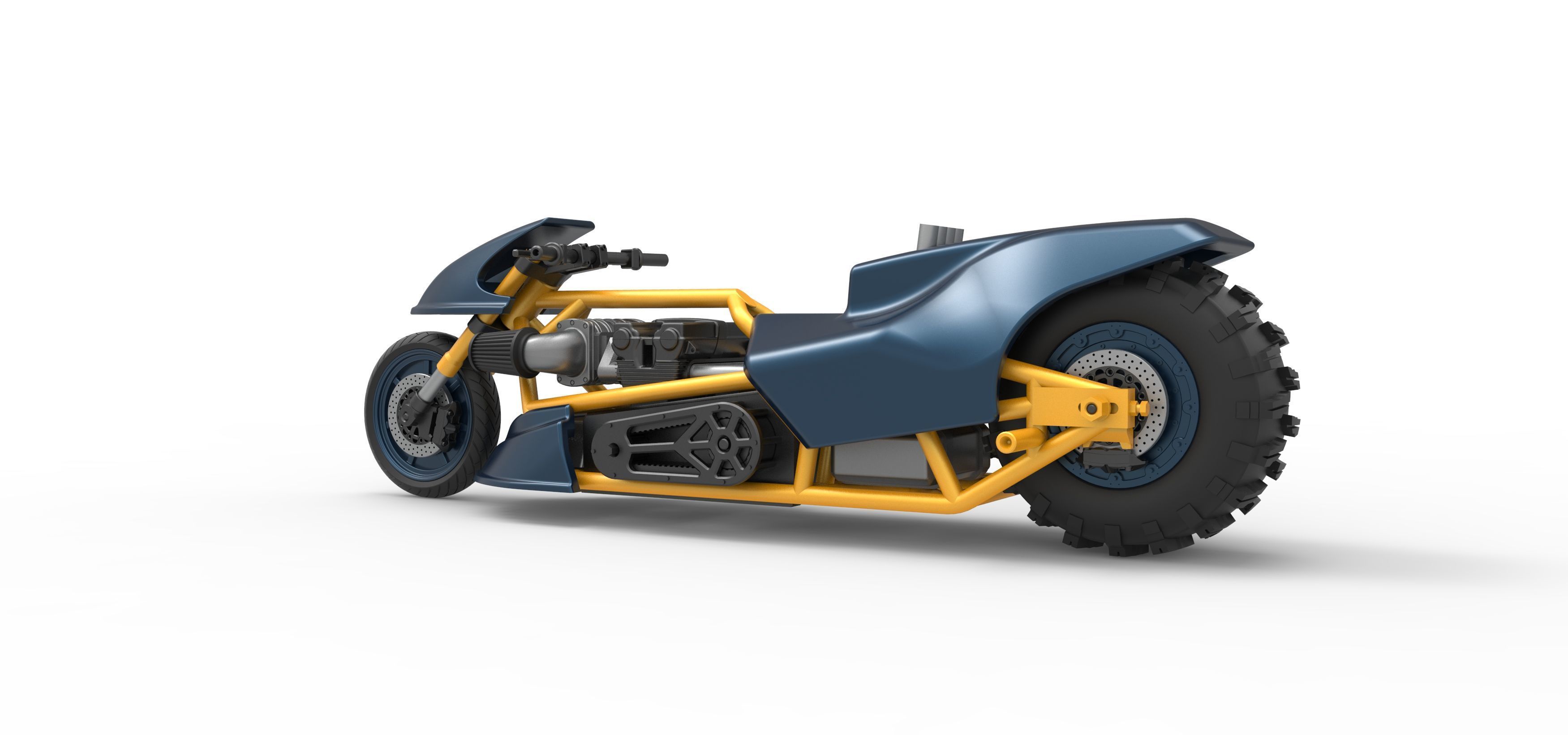 Top fuel Dirt dragster motorcycle Scale 1 to 25 3D print model_13