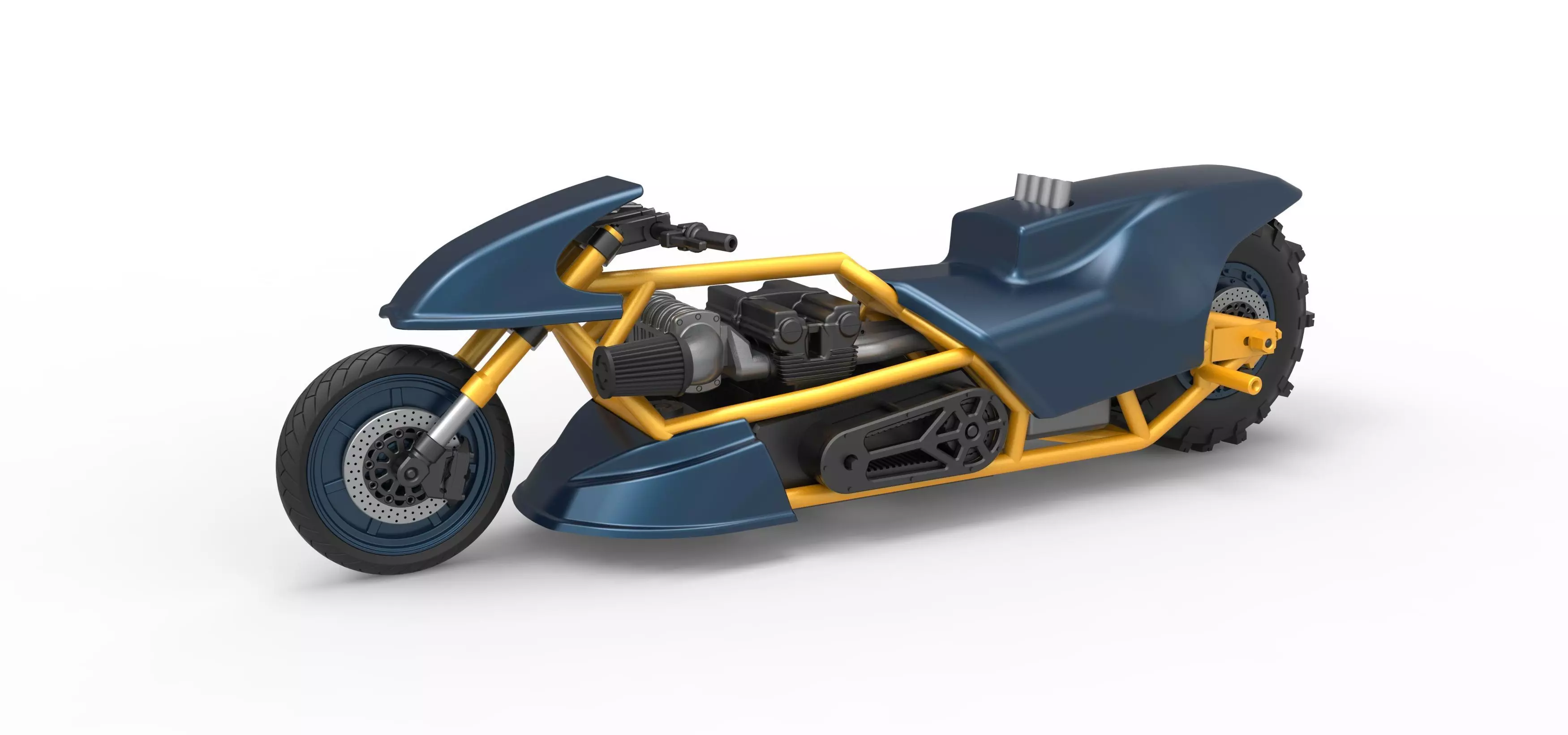 Top fuel Dirt dragster motorcycle Scale 1 to 25 3D print model_0