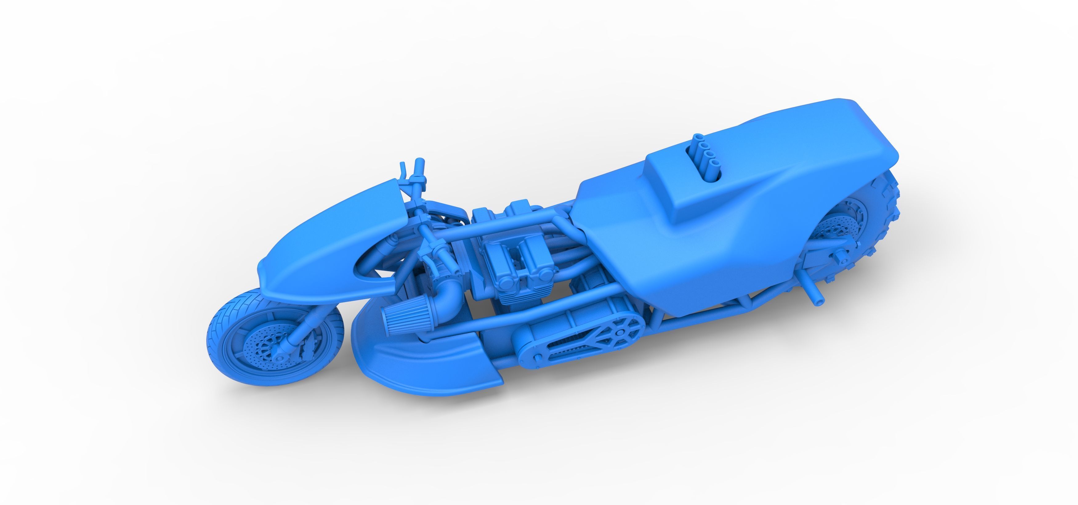 Top fuel Dirt dragster motorcycle Scale 1 to 25 3D print model_31
