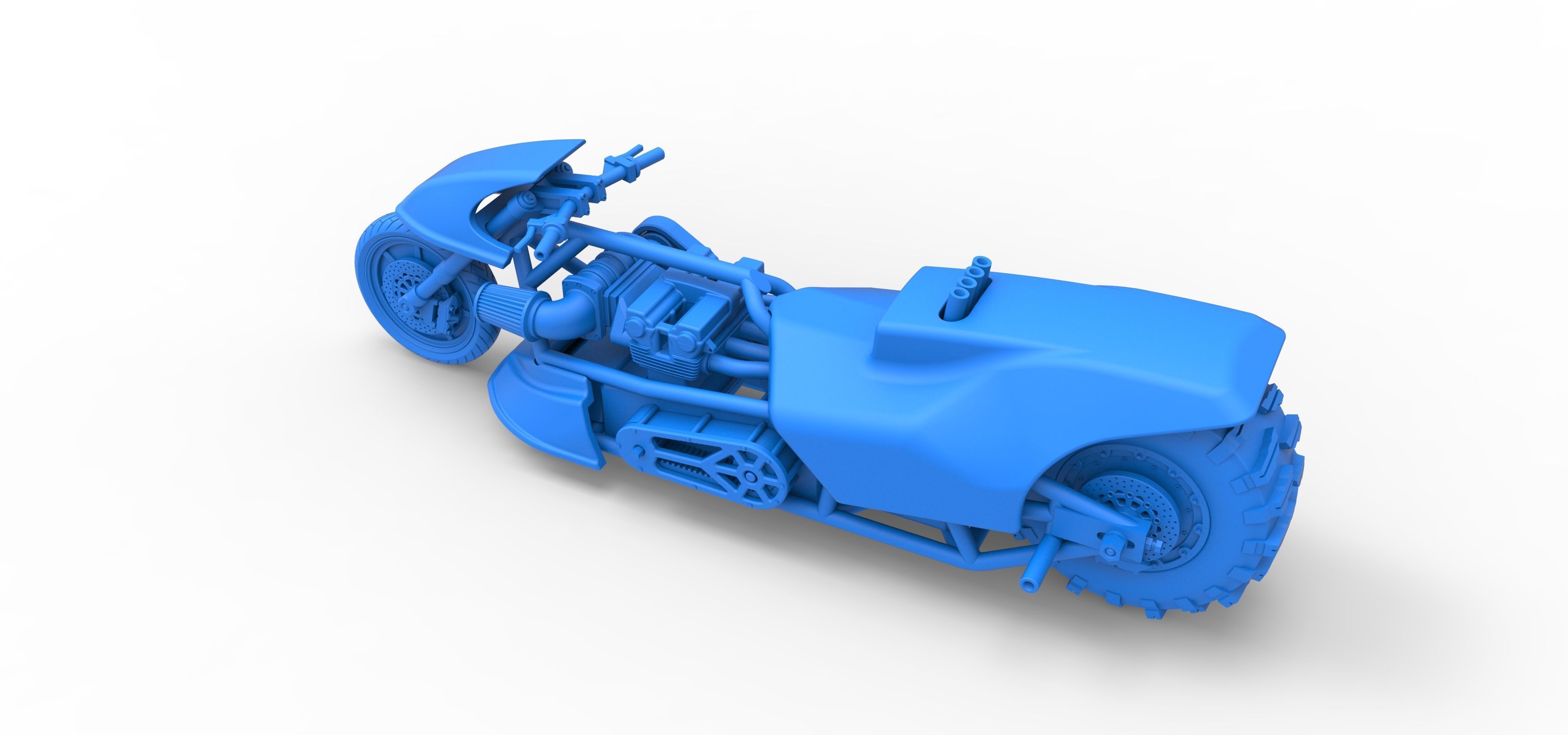 Top fuel Dirt dragster motorcycle Scale 1 to 25 3D print model_39