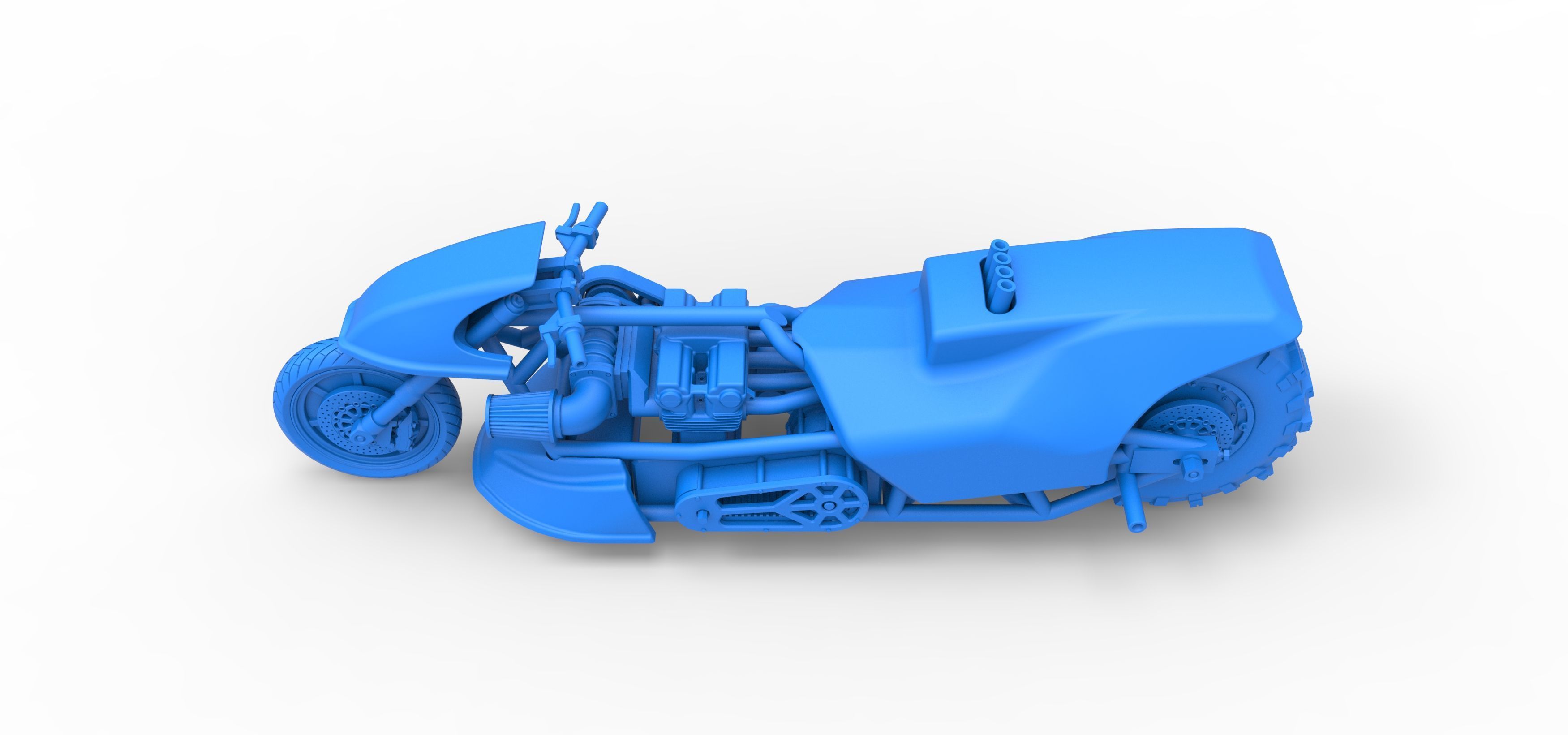 Top fuel Dirt dragster motorcycle Scale 1 to 25 3D print model_37