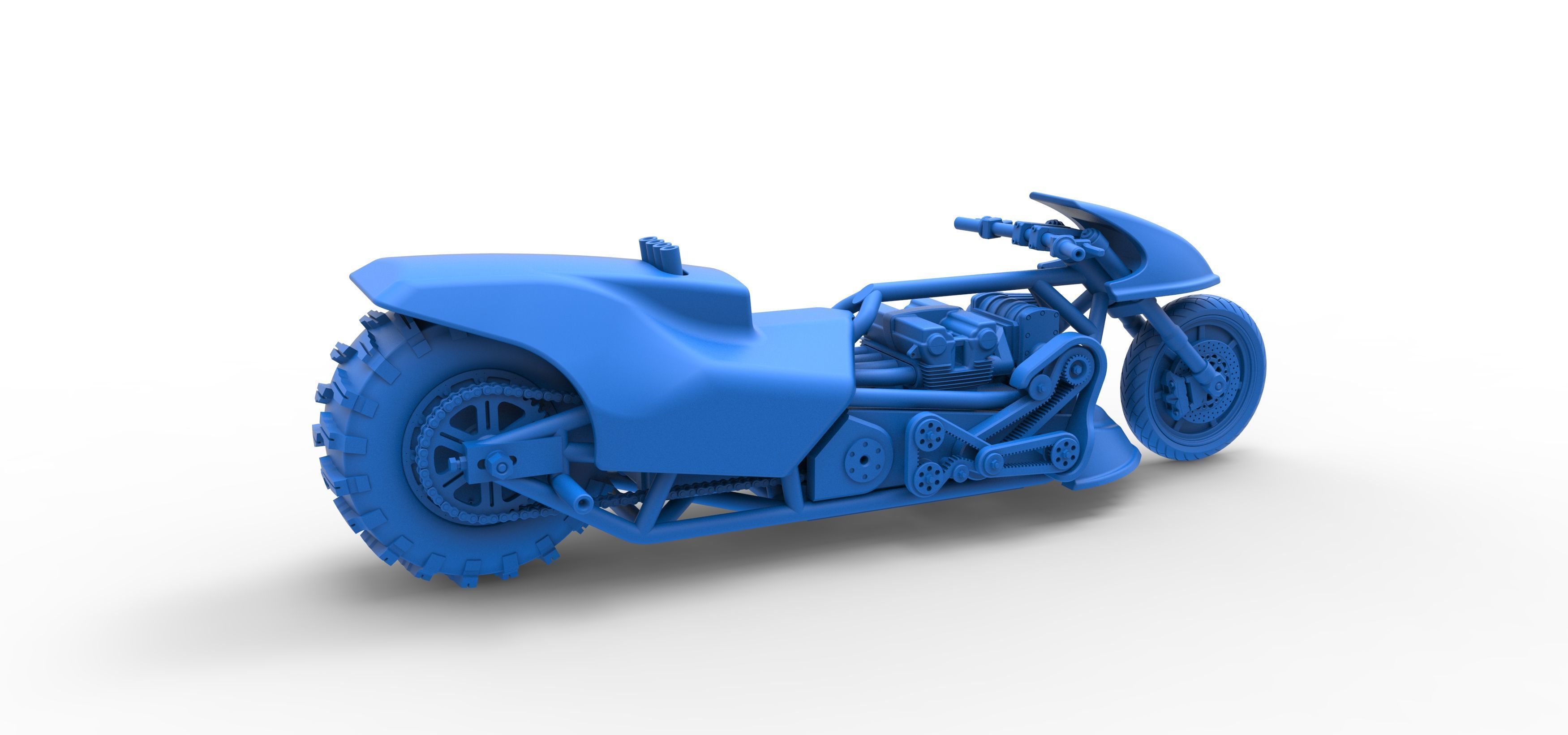 Top fuel Dirt dragster motorcycle Scale 1 to 25 3D print model_47