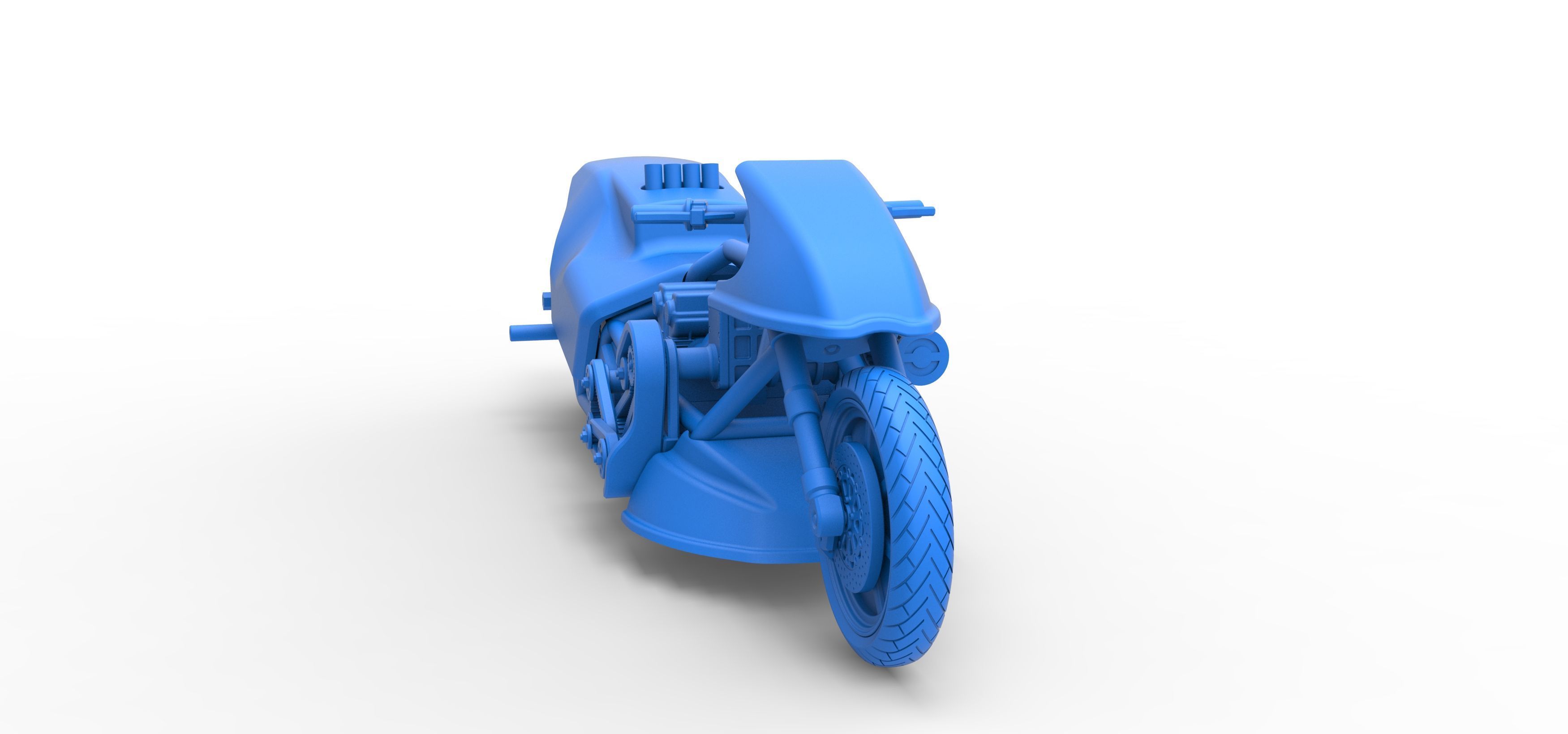 Top fuel Dirt dragster motorcycle Scale 1 to 25 3D print model_53