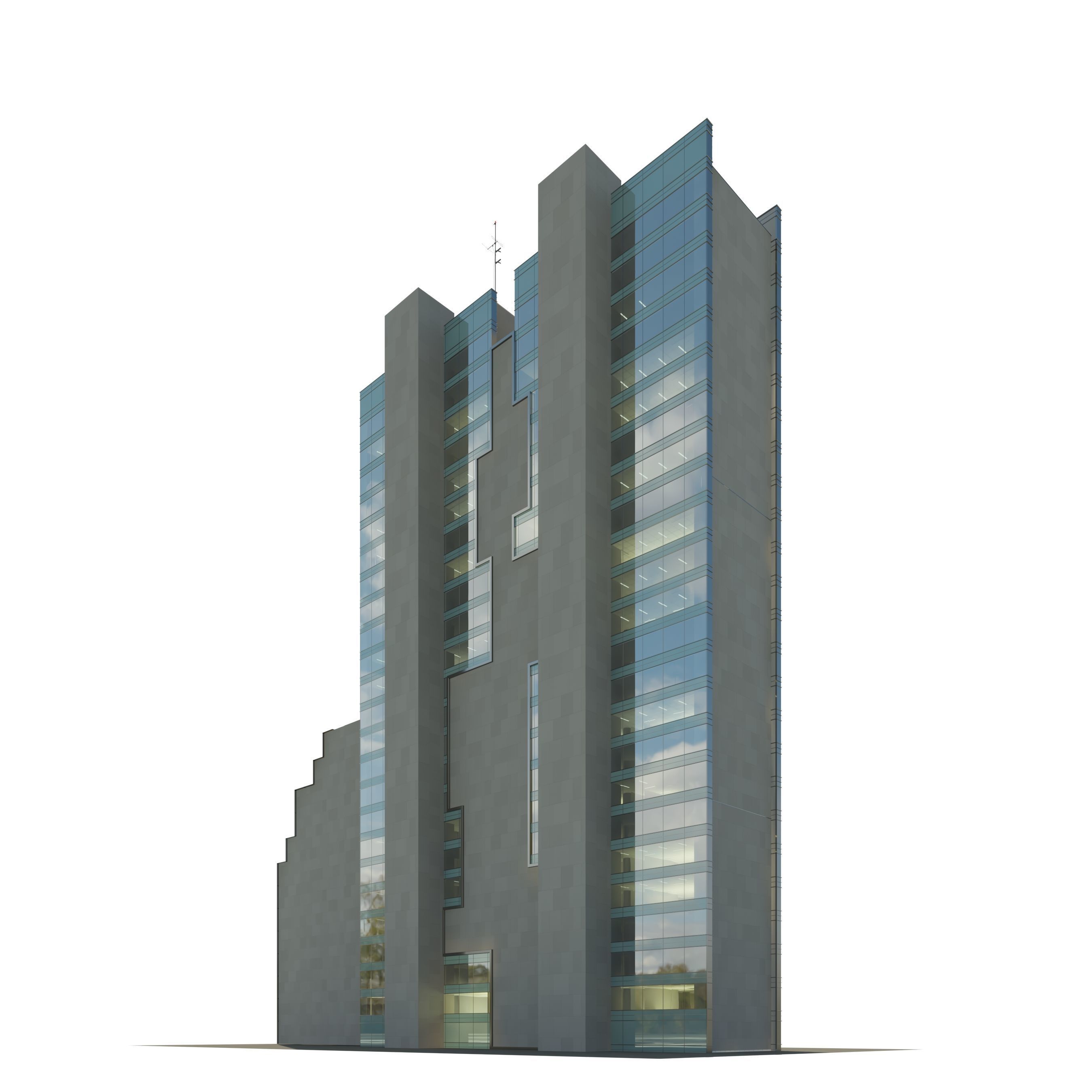 Office Building A 3D model_6