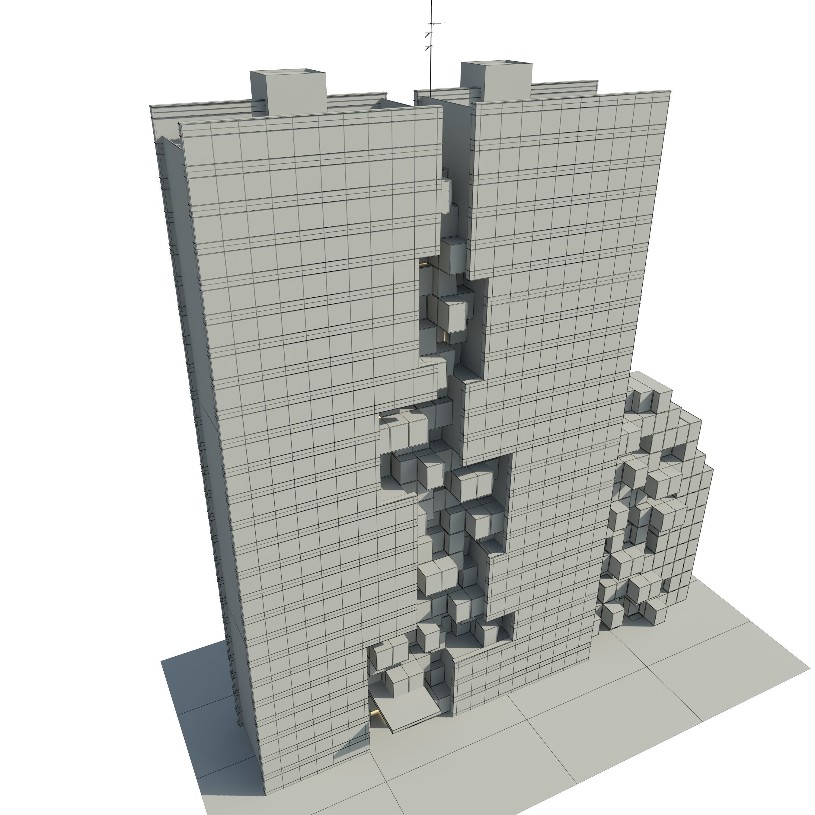 Office Building A 3D model_8