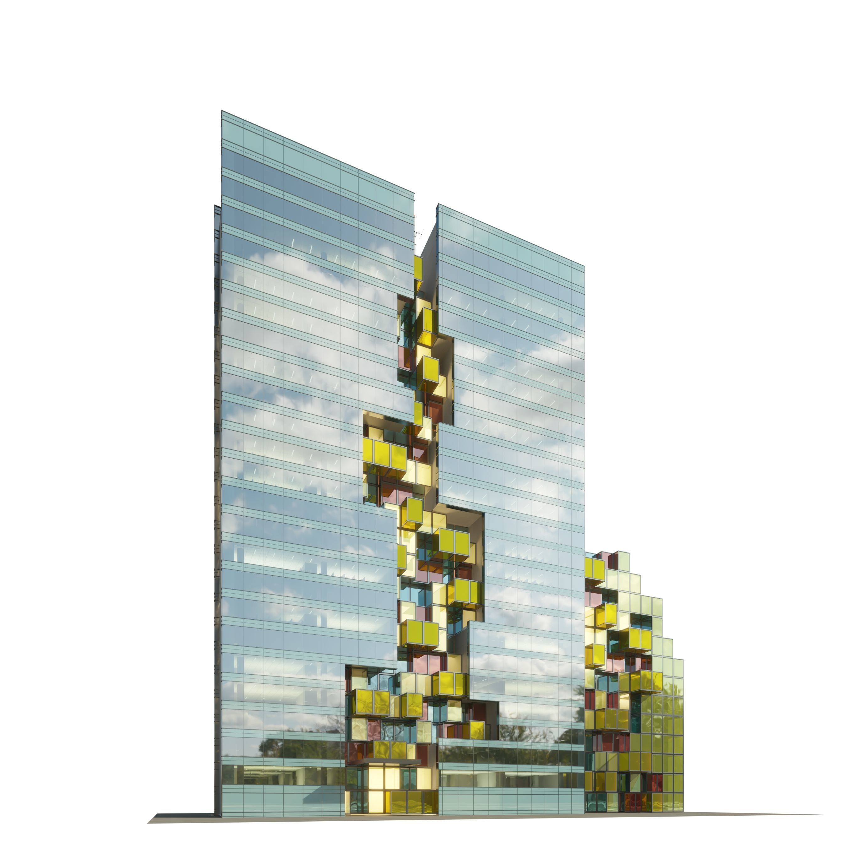 Office Building A 3D model_3