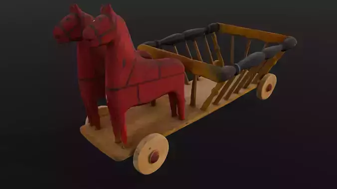 Toy Cart 3D Model 