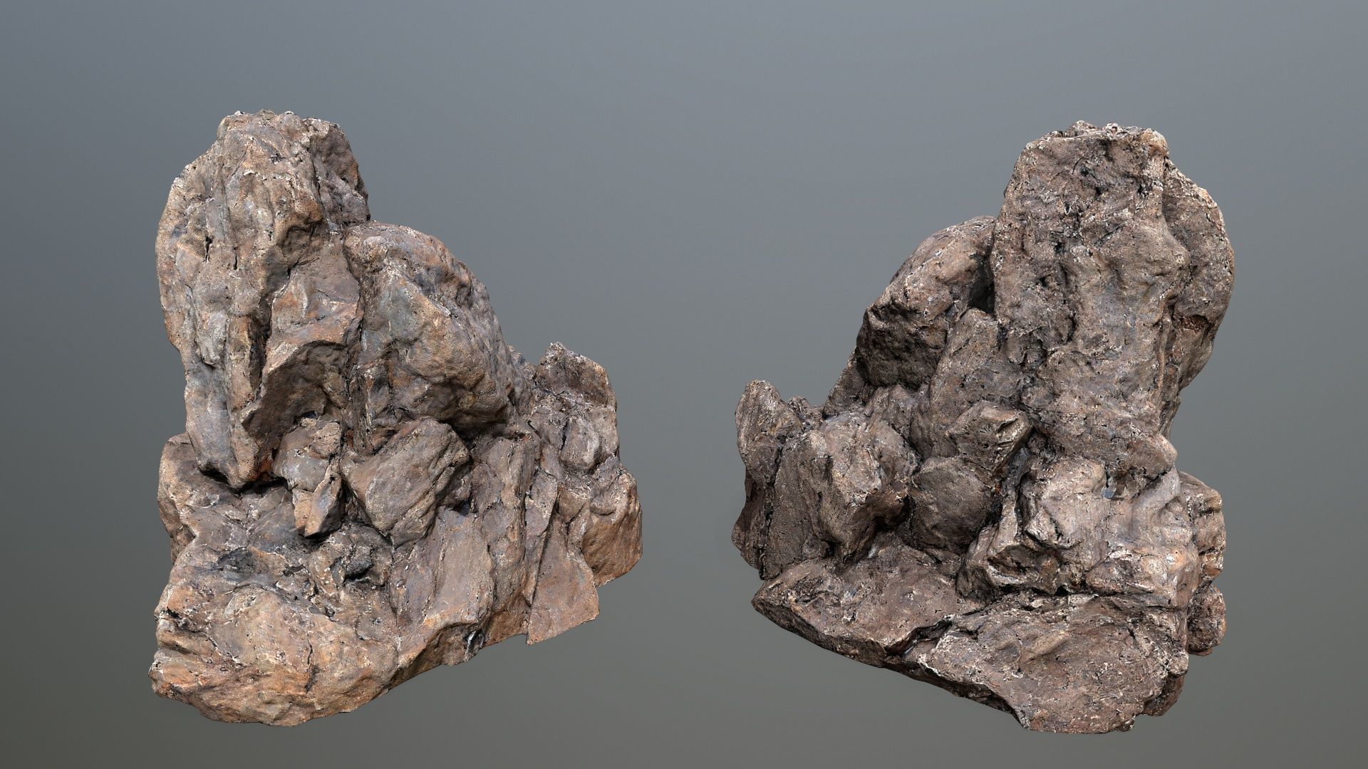 desert rocks  Low-poly 3D model_8