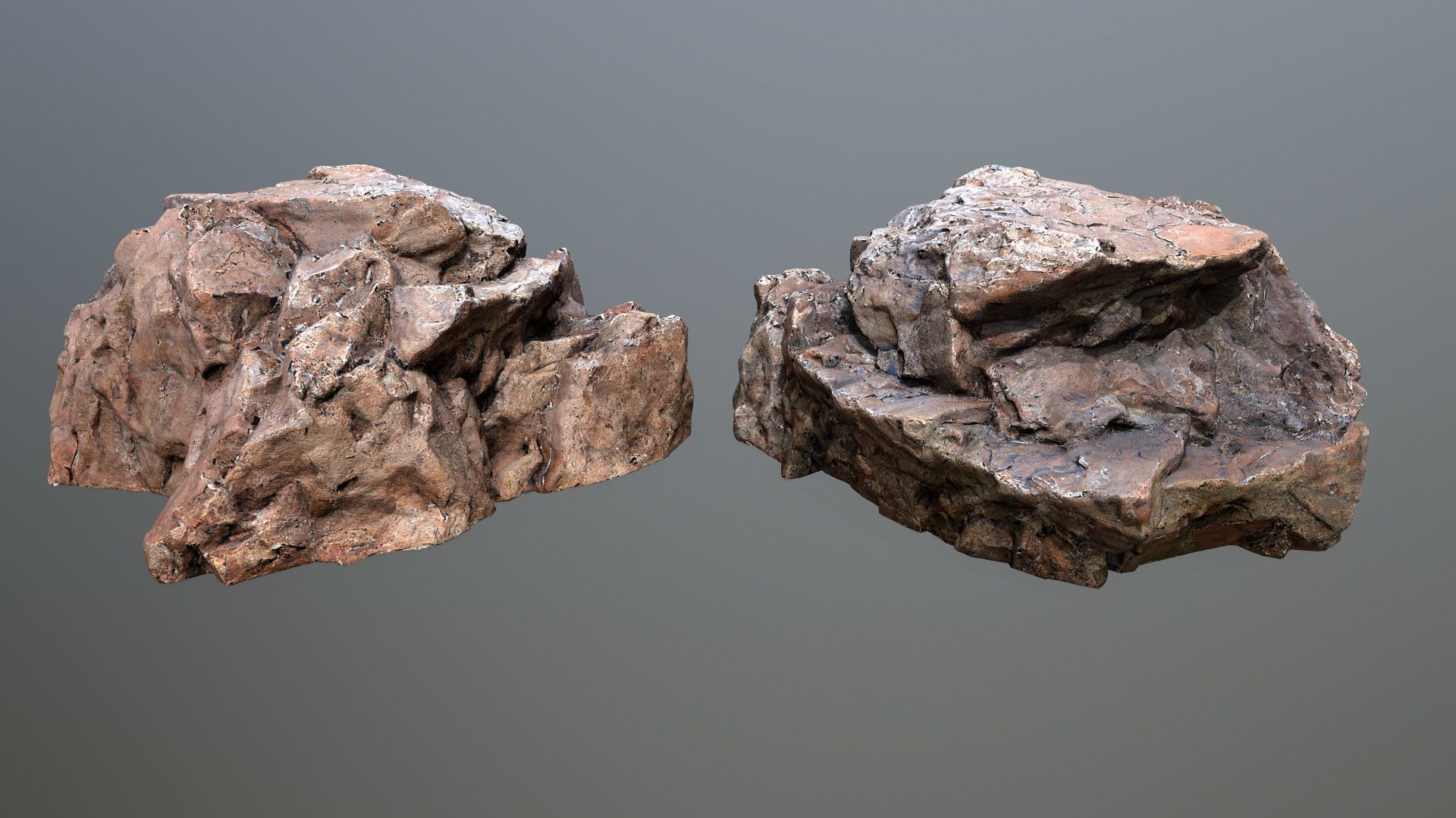 desert rocks  Low-poly 3D model_9