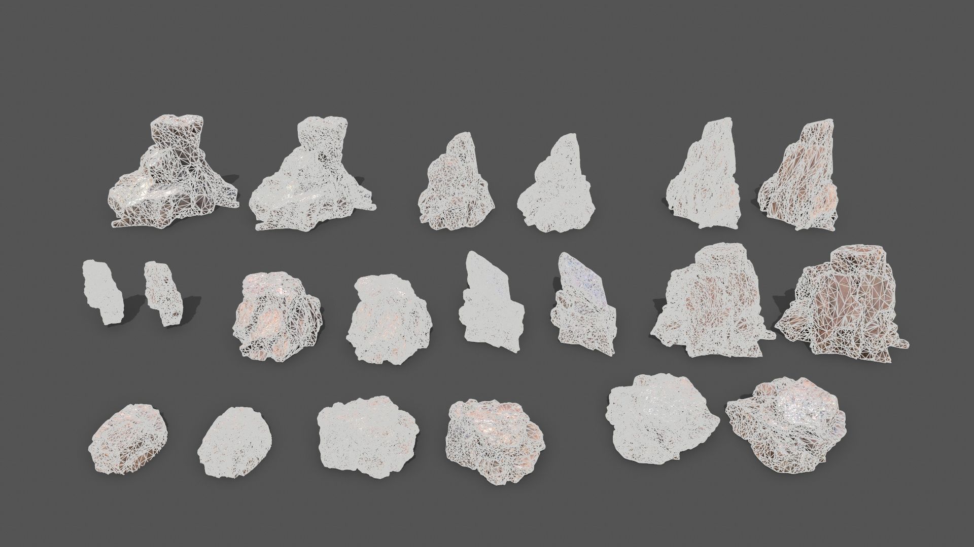 desert rocks  Low-poly 3D model_24
