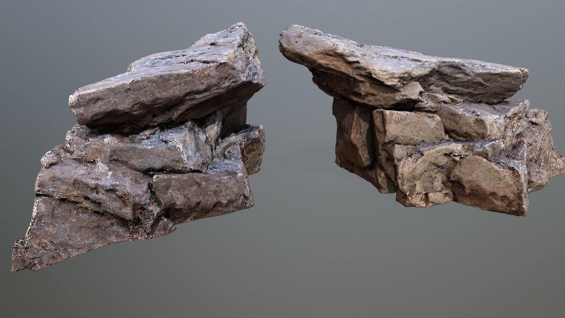 desert rocks  Low-poly 3D model_10