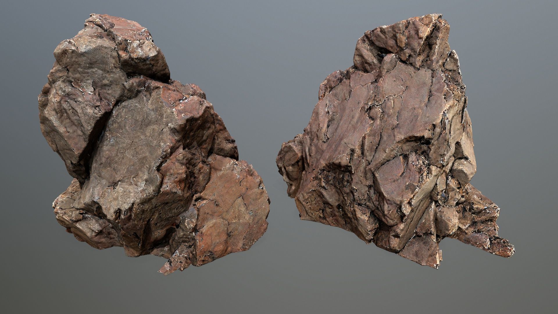 desert rocks  Low-poly 3D model_5