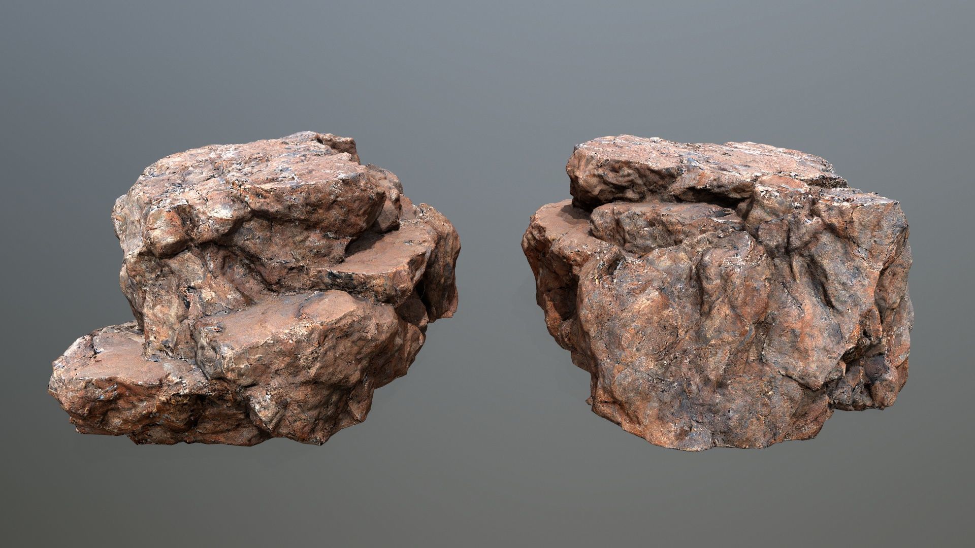 desert rocks  Low-poly 3D model_3