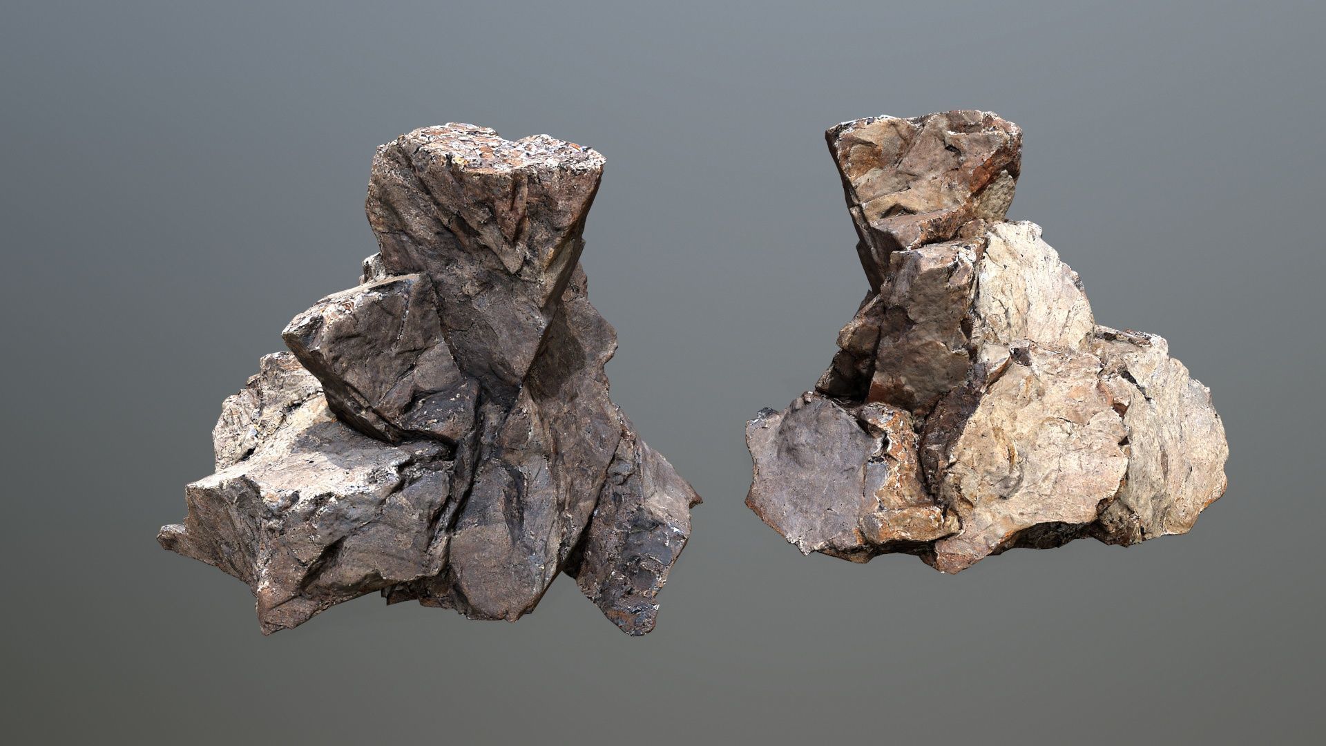 desert rocks  Low-poly 3D model_7