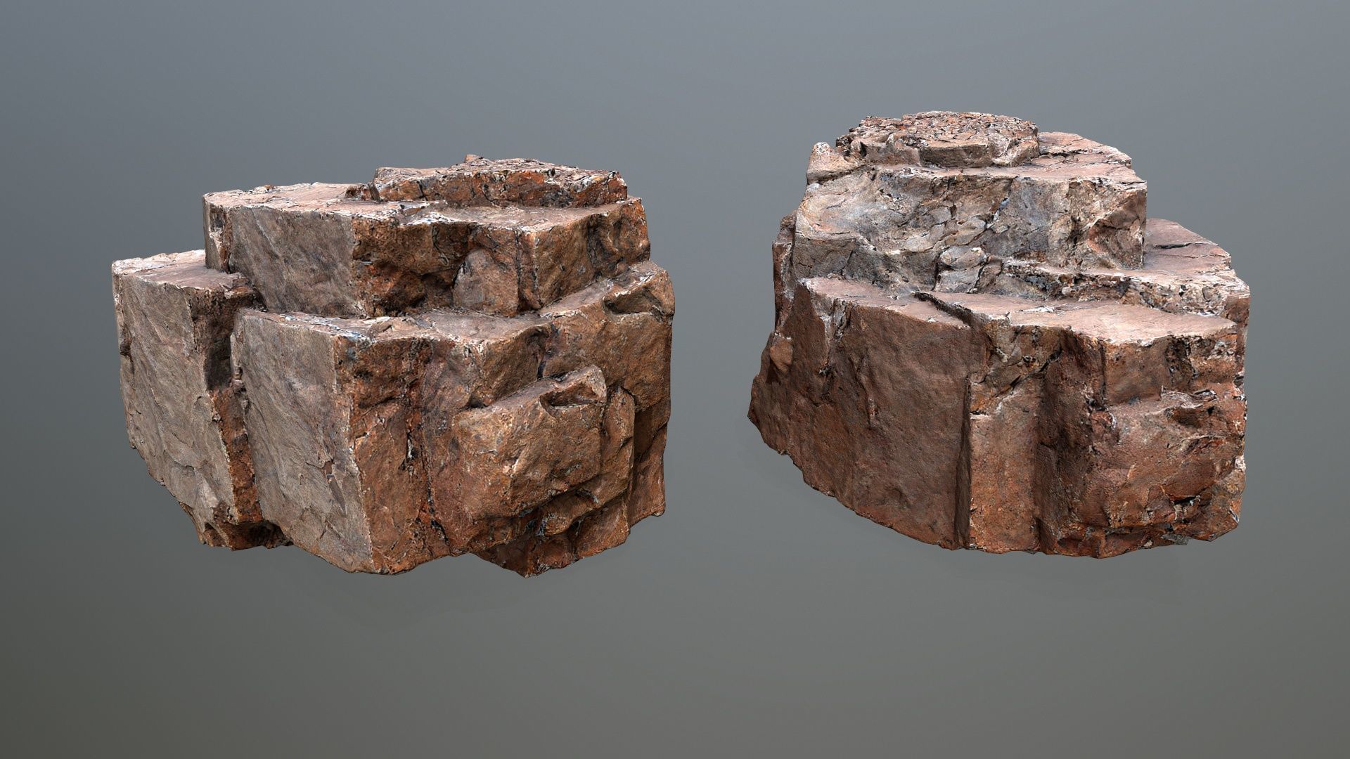 desert rocks  Low-poly 3D model_11