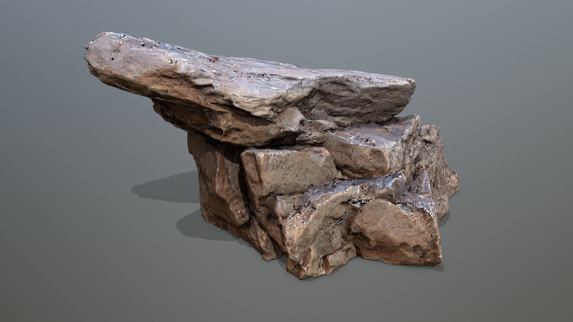 desert rocks  Low-poly 3D model_20