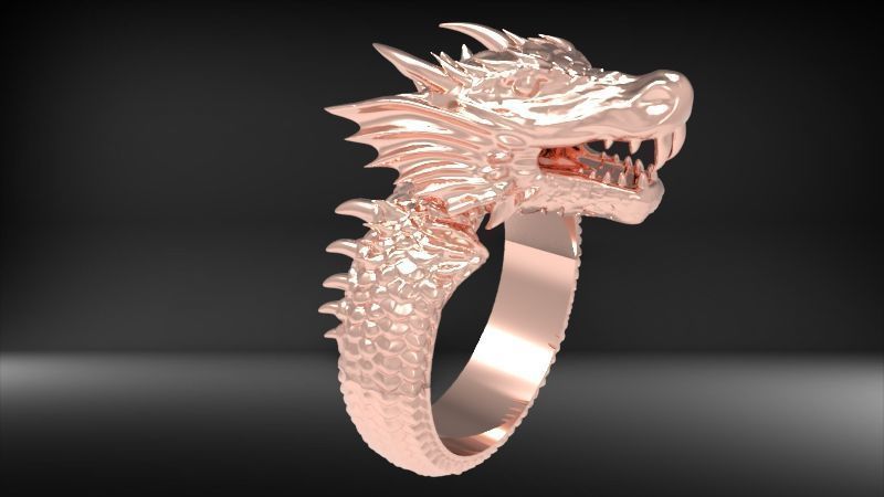Dragon ring DROGON 3D print model_12