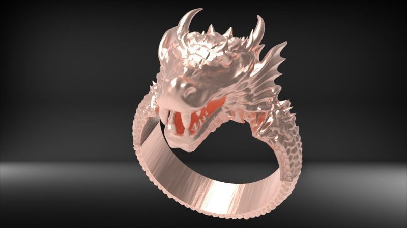 Dragon ring DROGON 3D print model_21