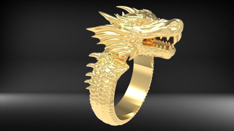 Dragon ring DROGON 3D print model_3