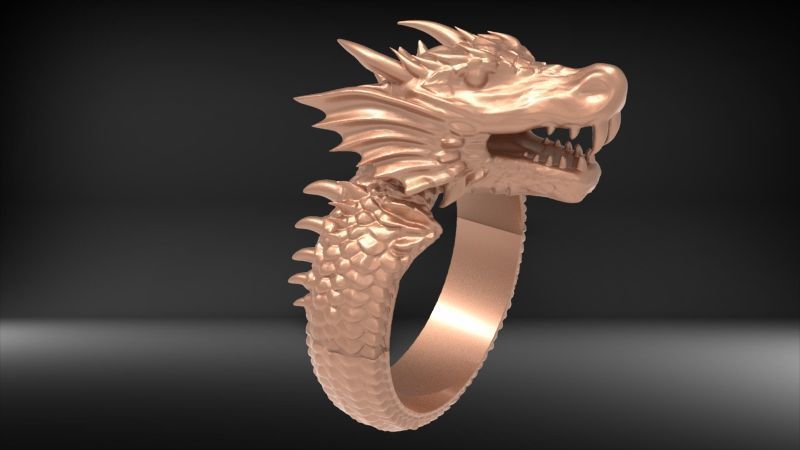 Dragon ring DROGON 3D print model_1
