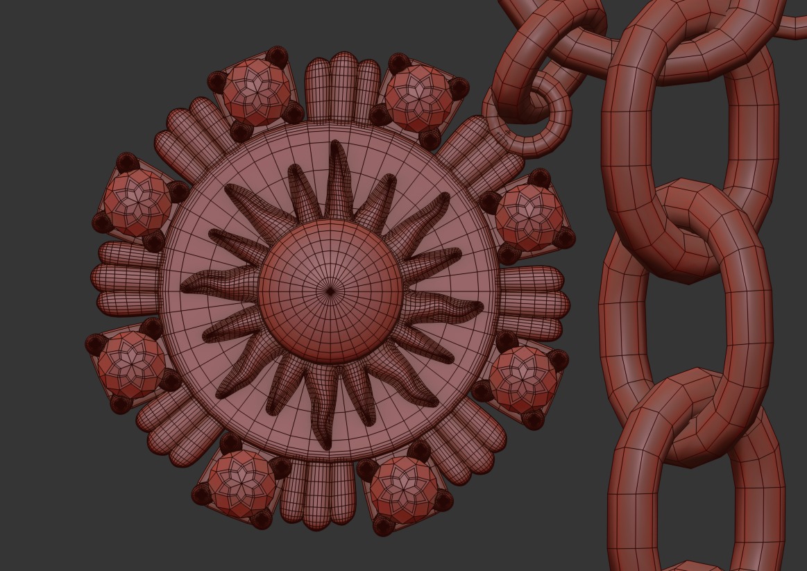 intricately detailed necklace ready for 3d printing 3D print model_3